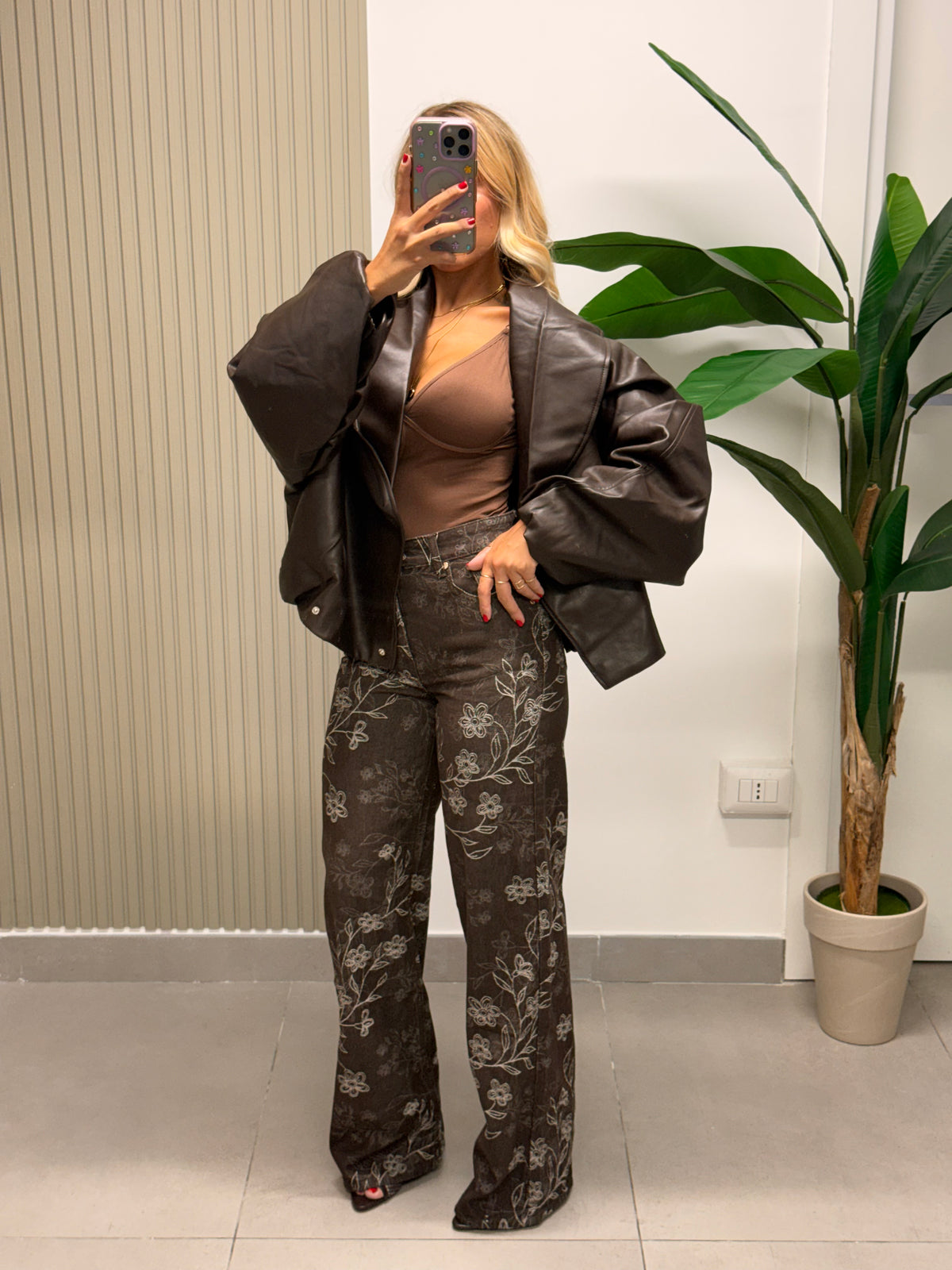 BOMBER ECOPELLE SOFY MARRONE
