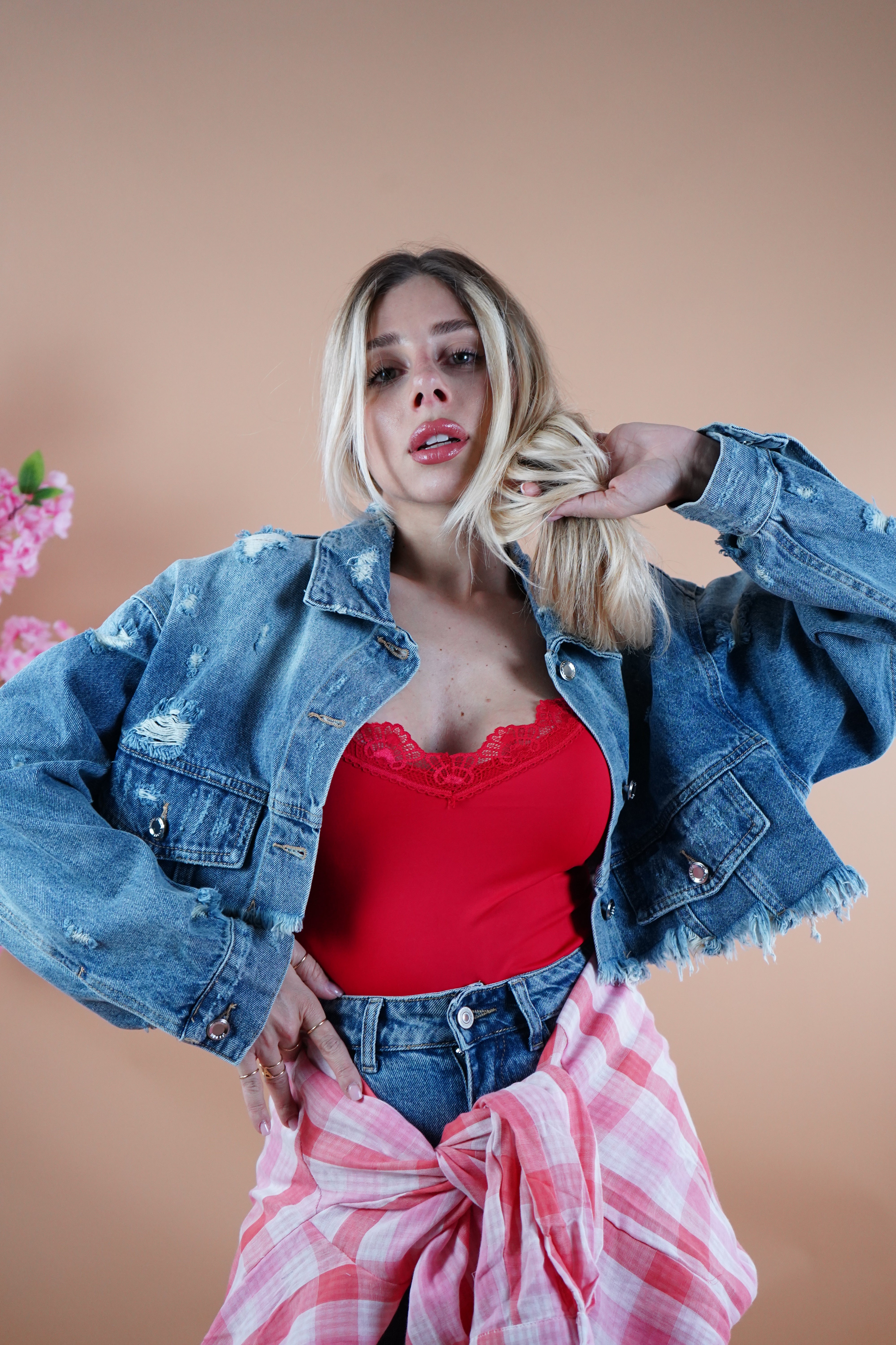 GIACCA CROP DENIM MIA