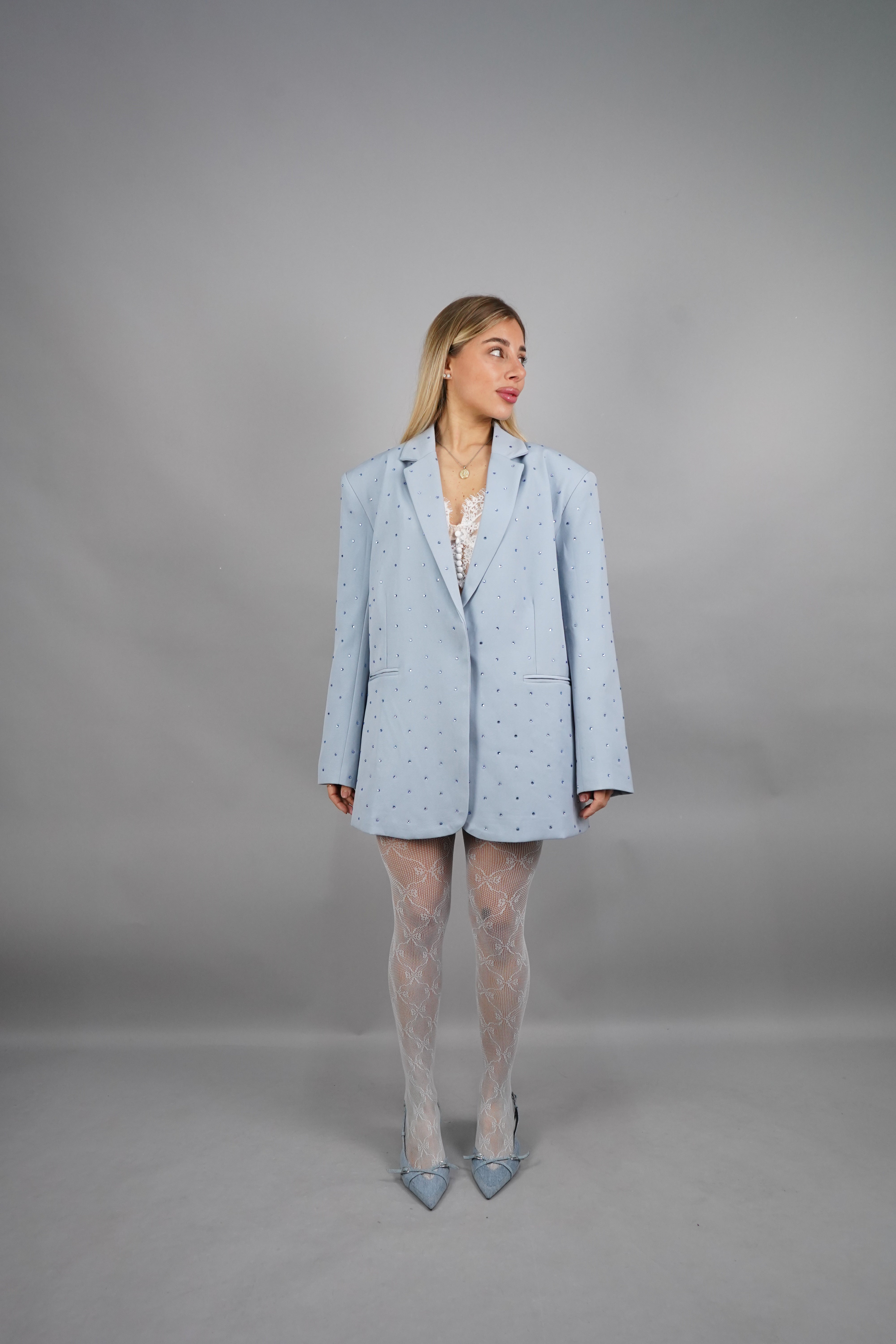 BLAZER OVERSIZE LUCE AZZURRA