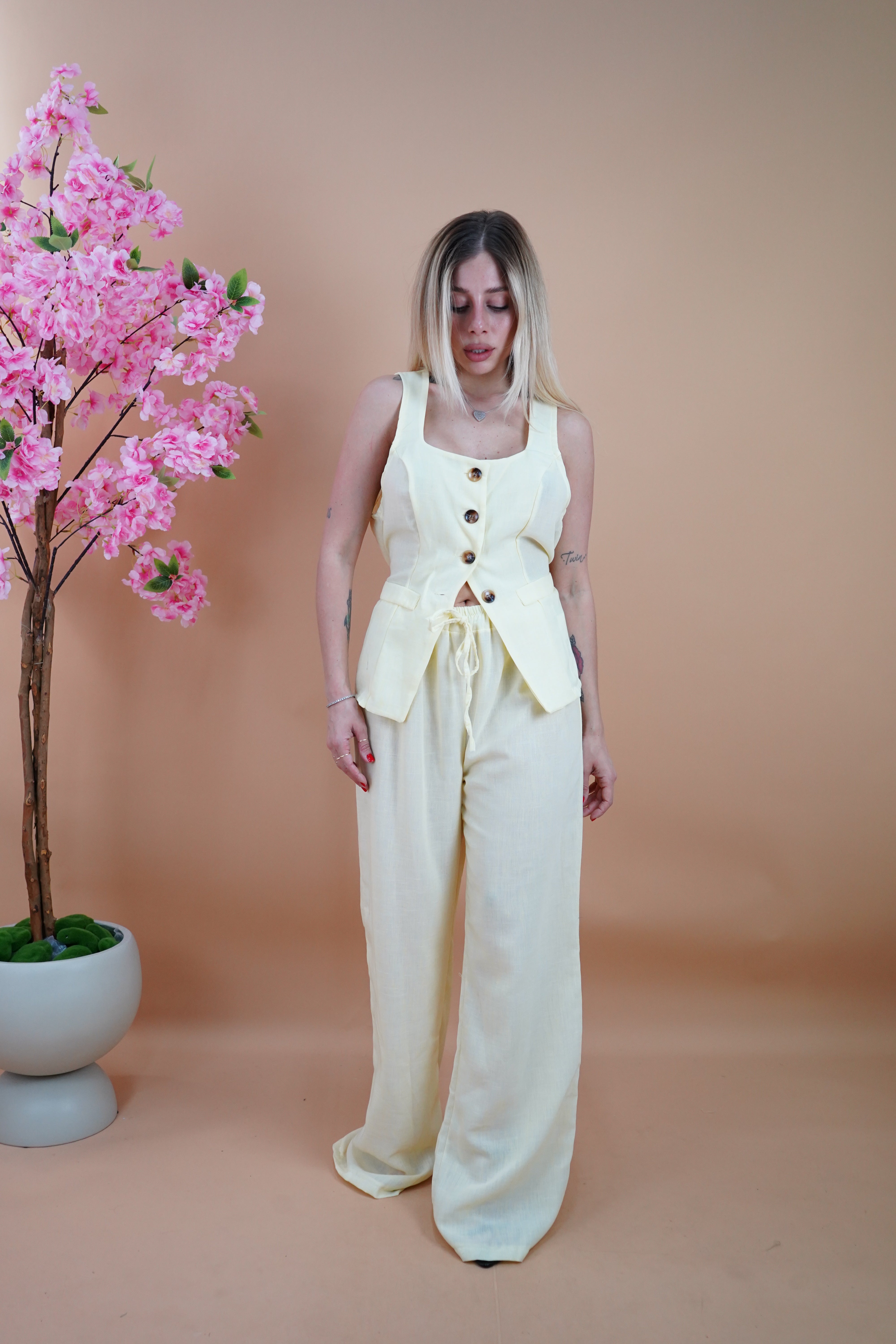 COORDINATO MARGHERITA GIALLO