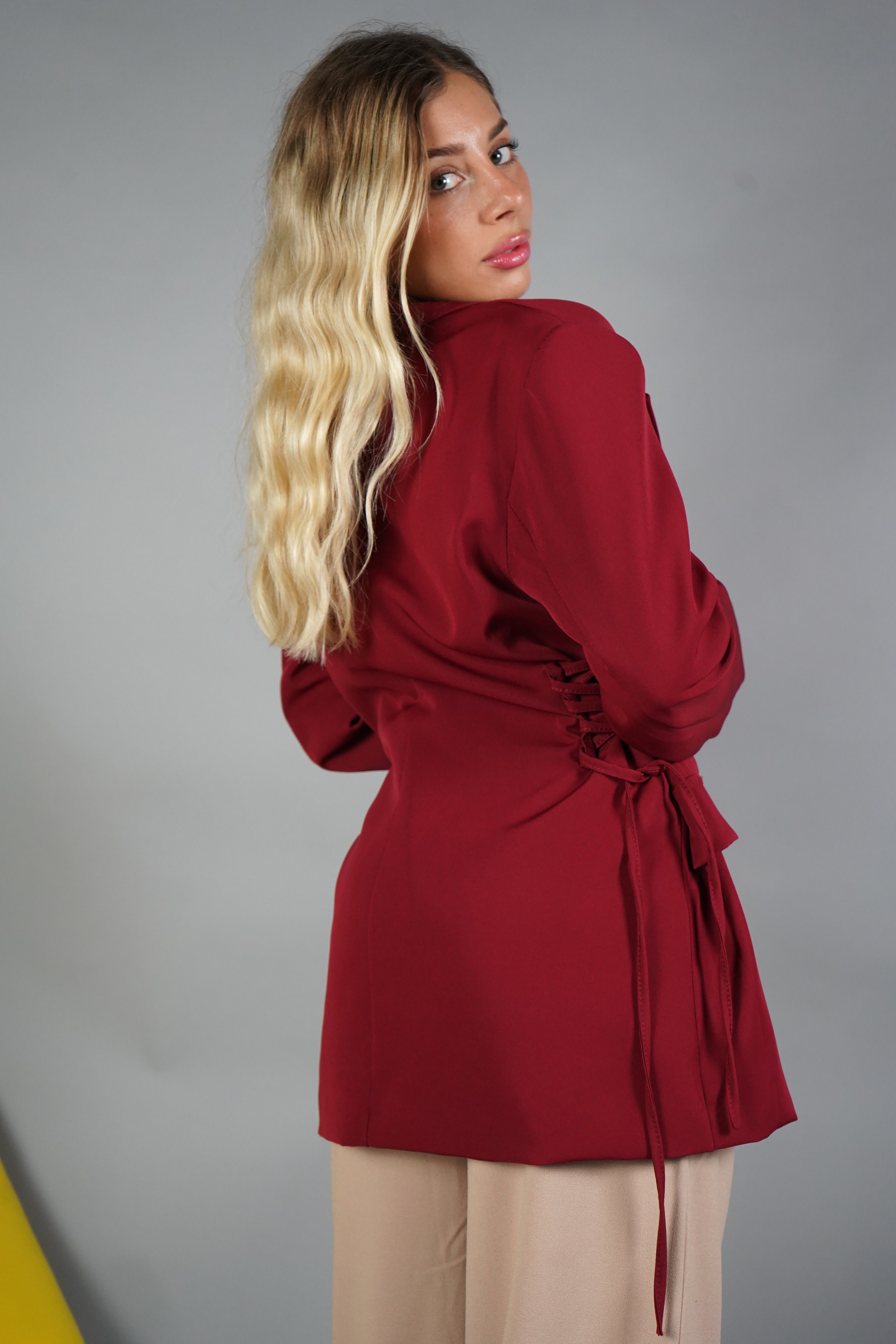 BLAZER STRINGHE BORDEAUX