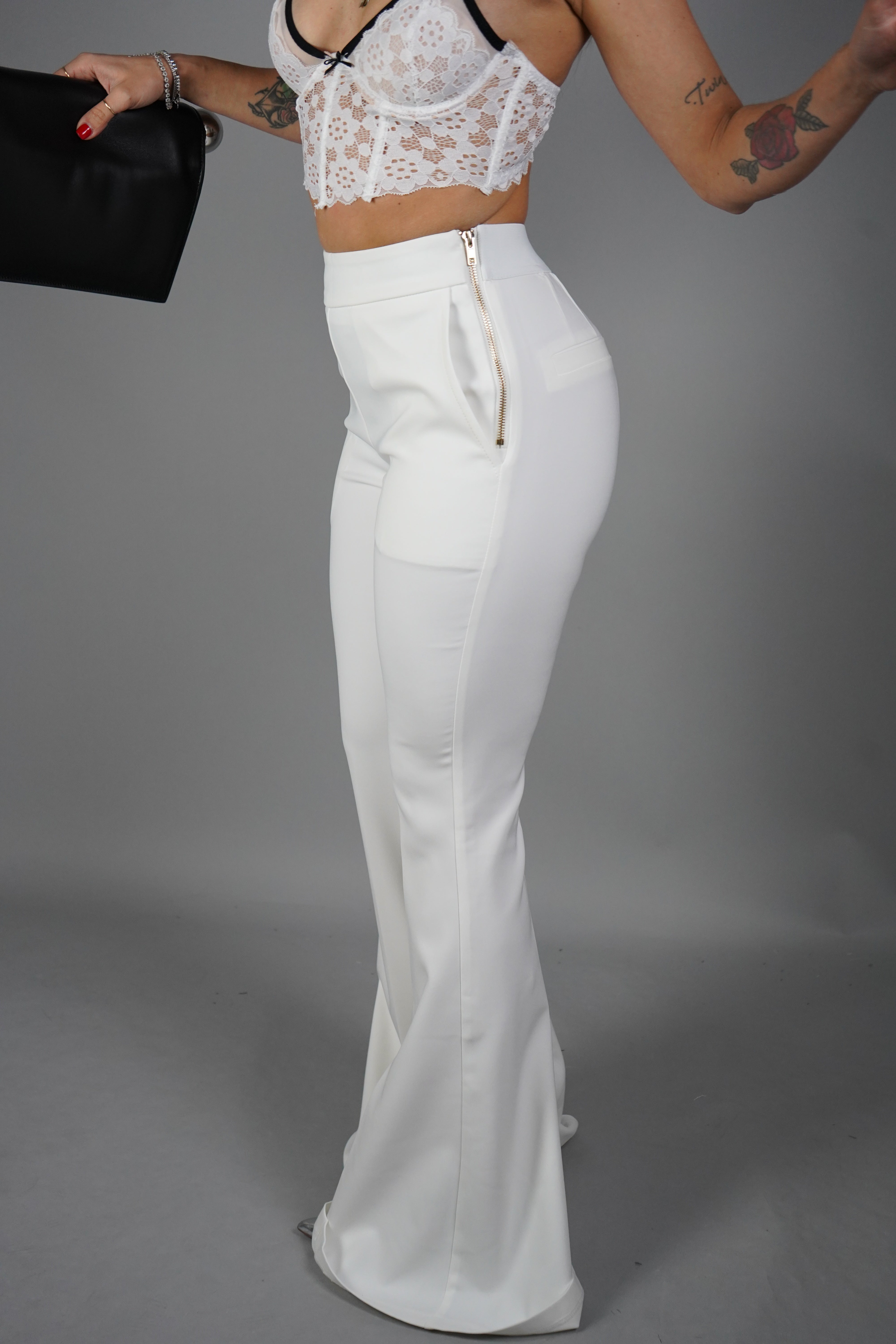 PANTALONE ZAMPA CLASSIC BIANCO