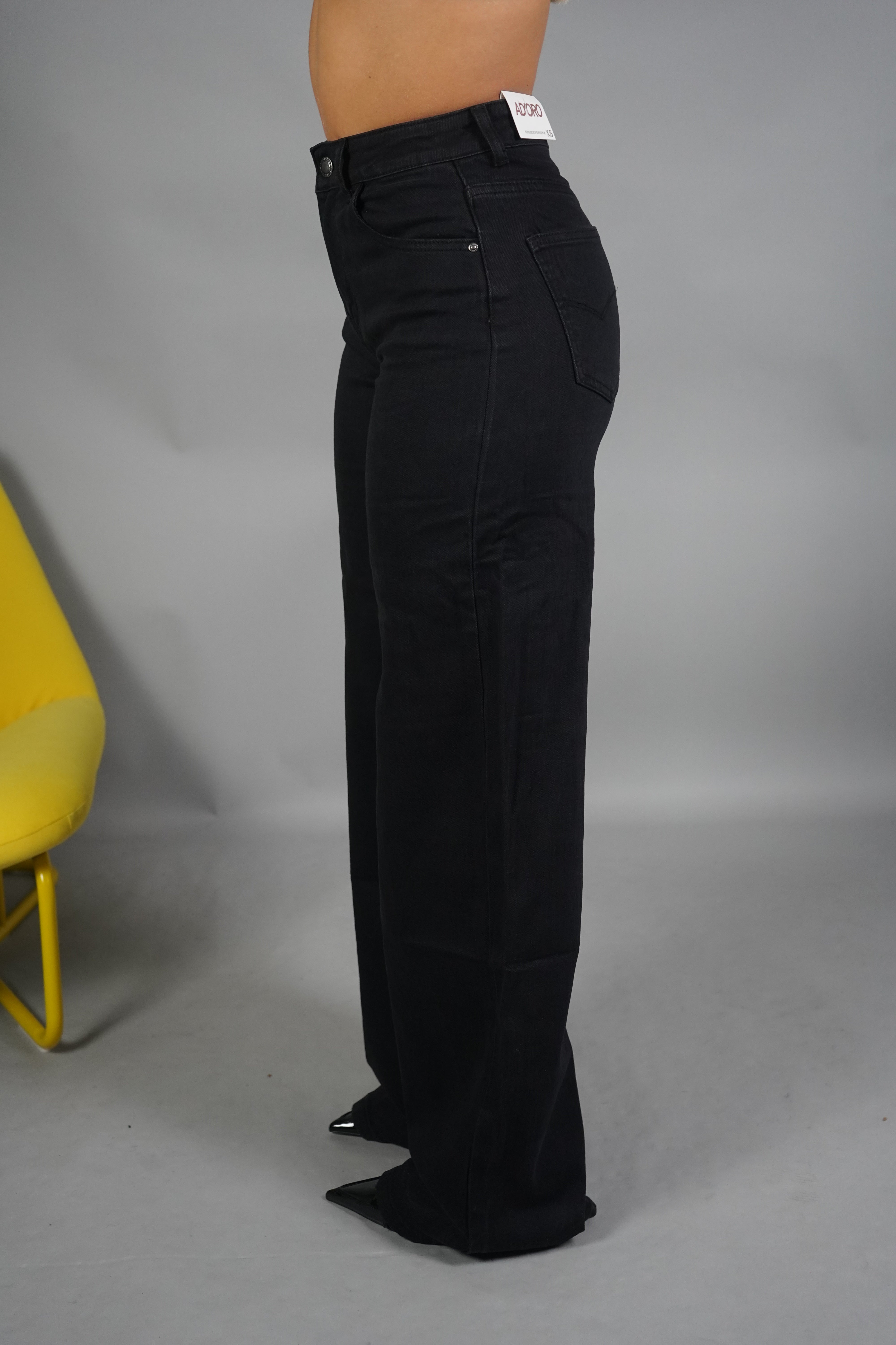 JEANS PALAZZO PUSH UP NERO