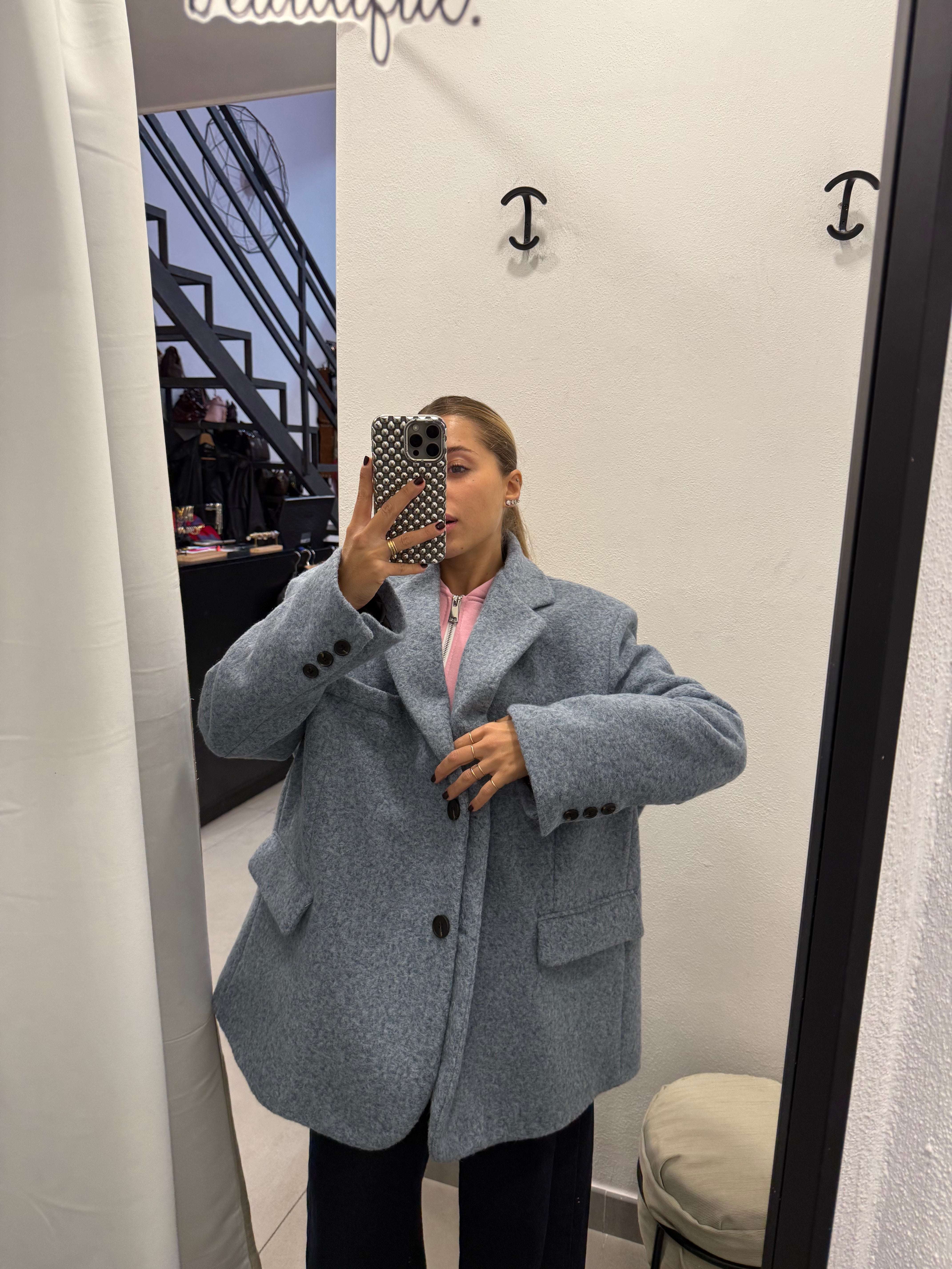 BLAZER LANA TEDDY AZZURRO