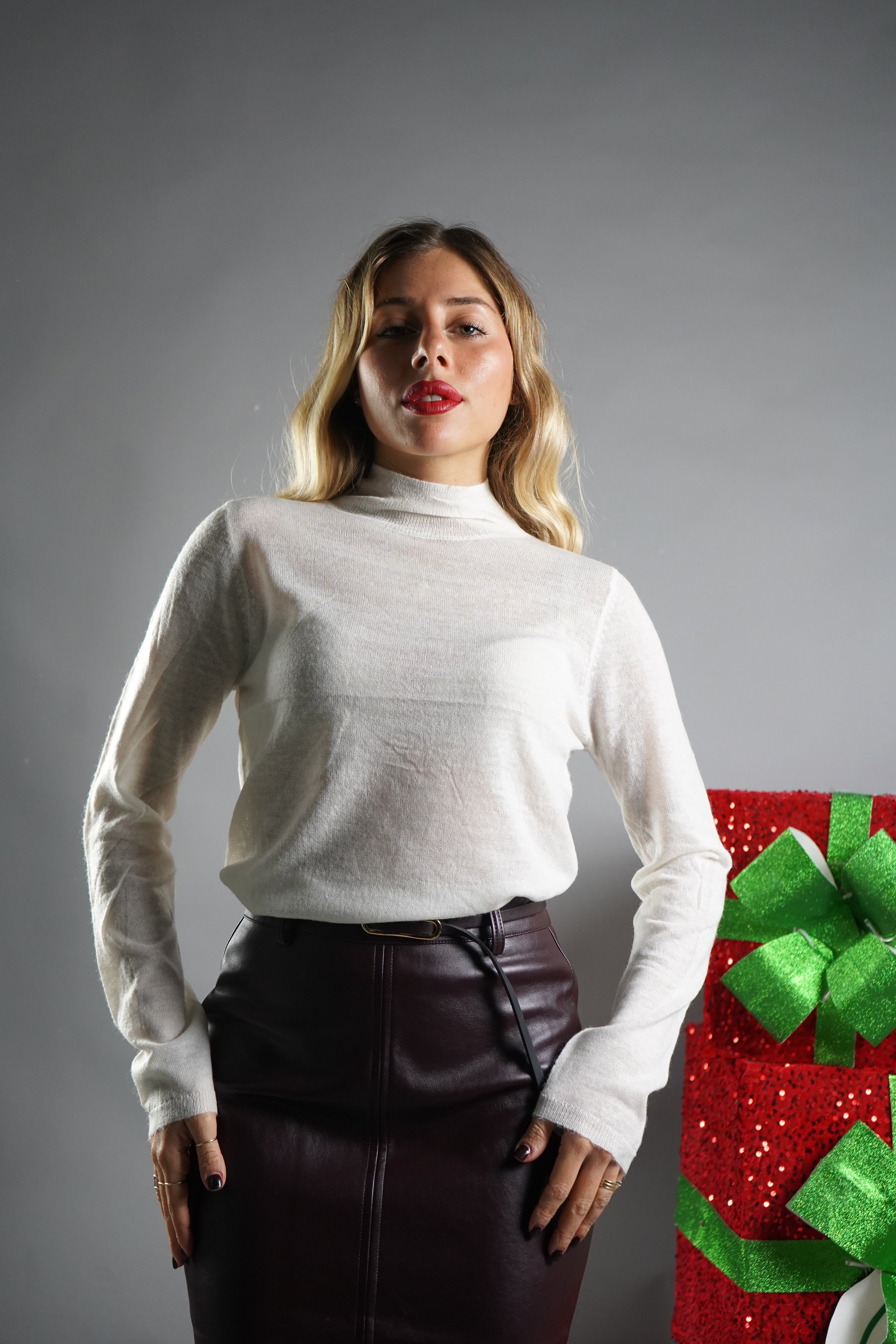 LUPETTO CASHMERE SEMIVELATO BIANCO