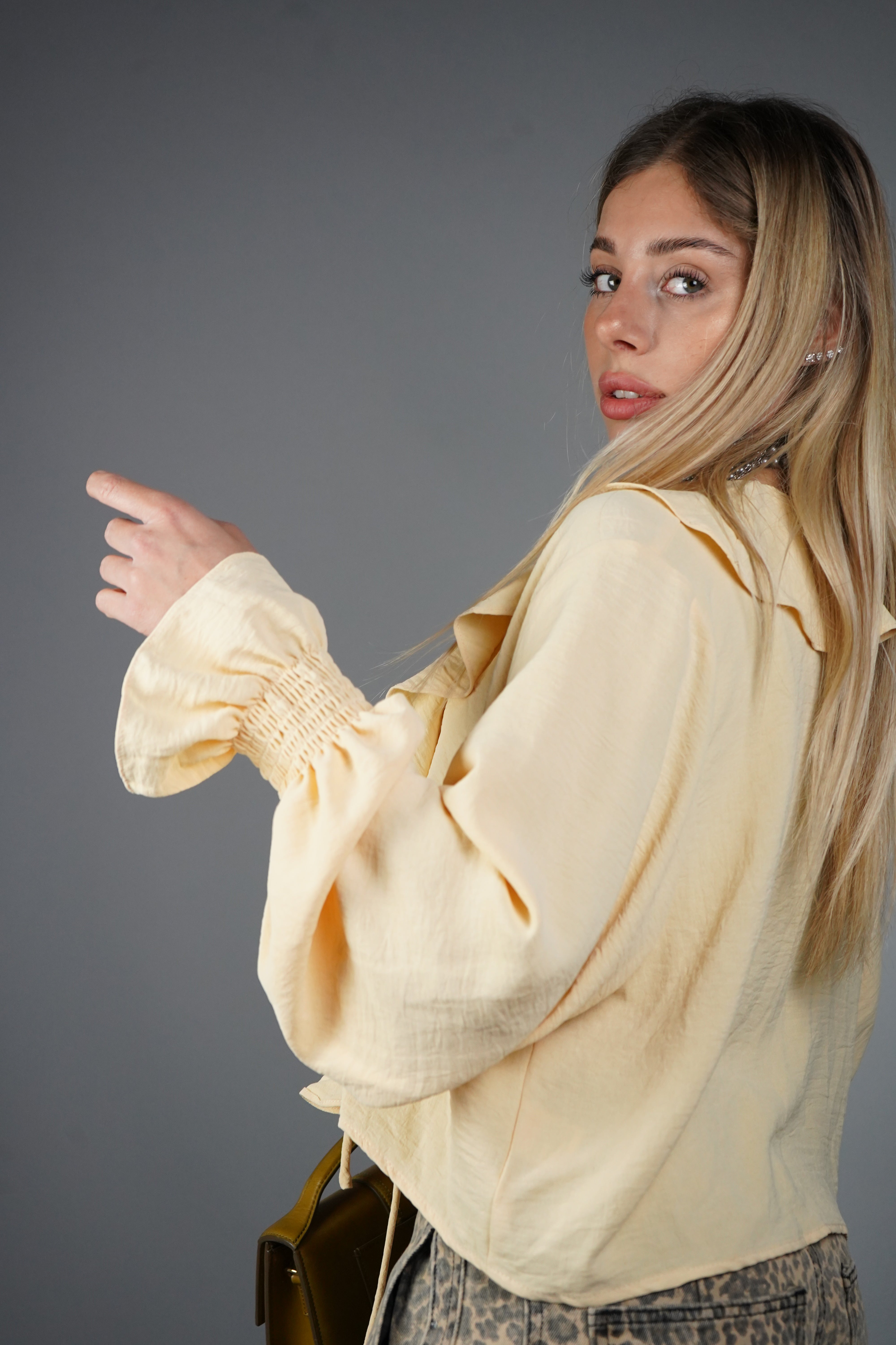 CAMICIA ROUCHES GIALLA
