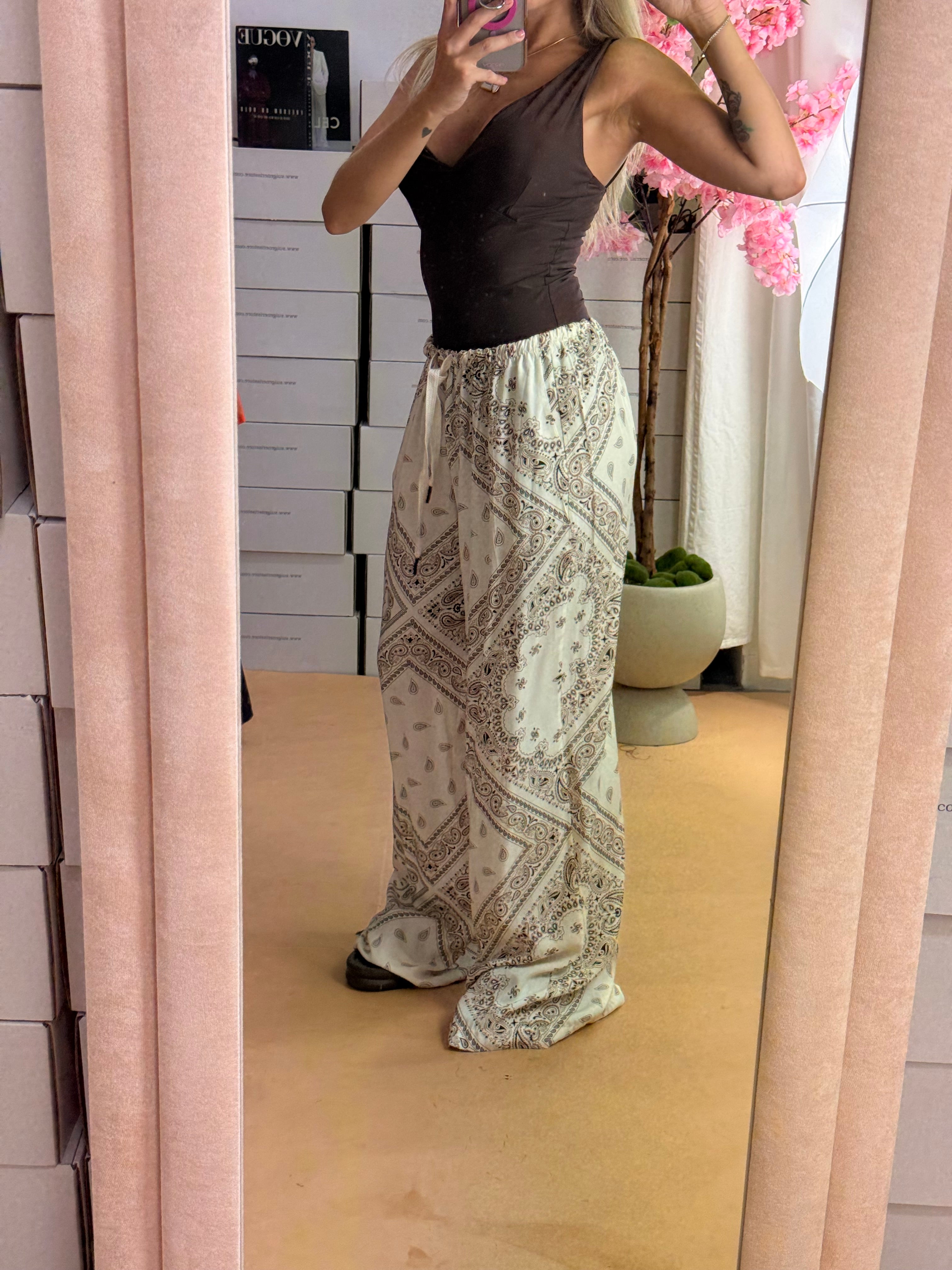 PANTALONE BANDANA PANNA