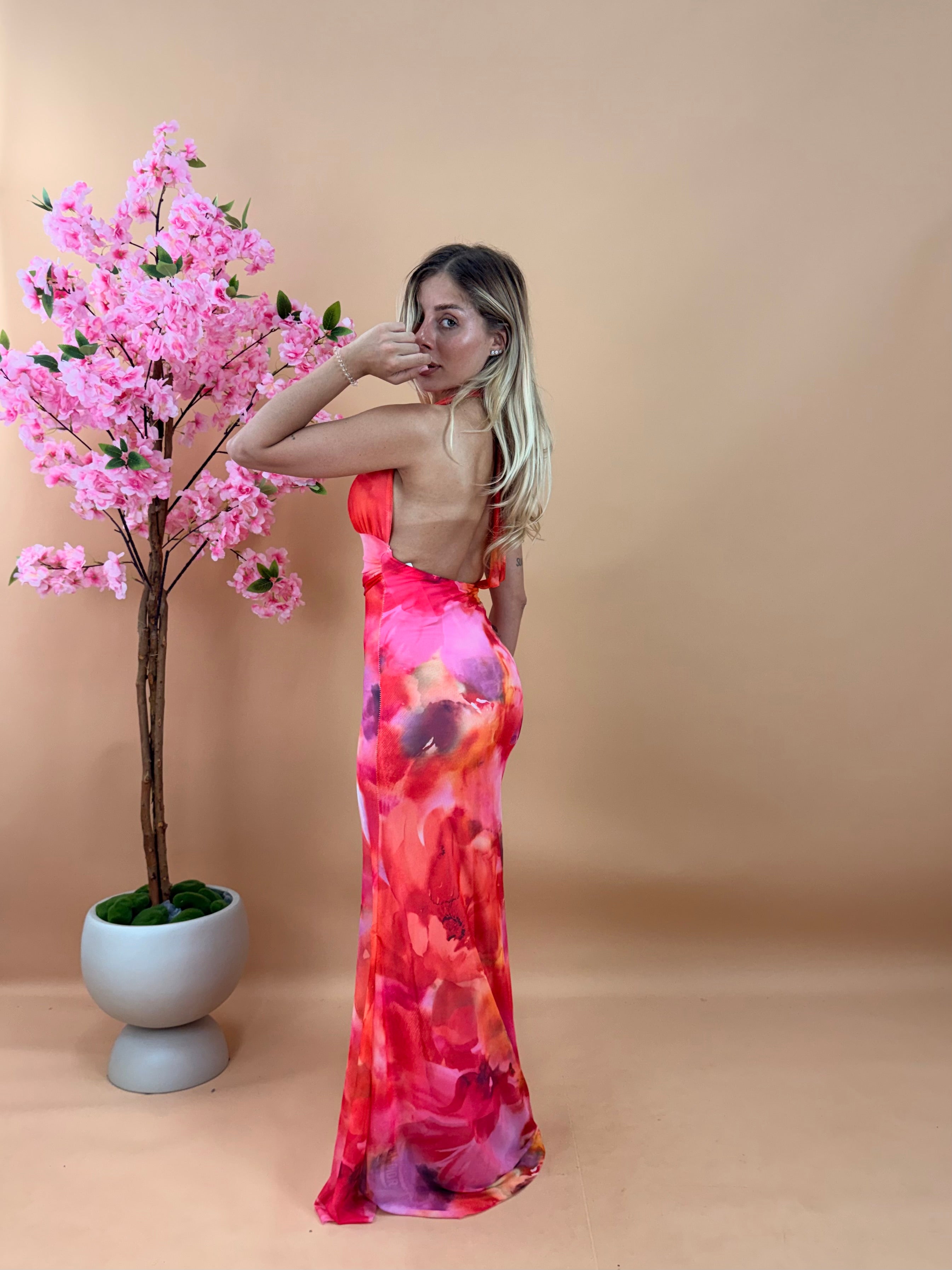 LONG DRESS MYKONOS ROSA