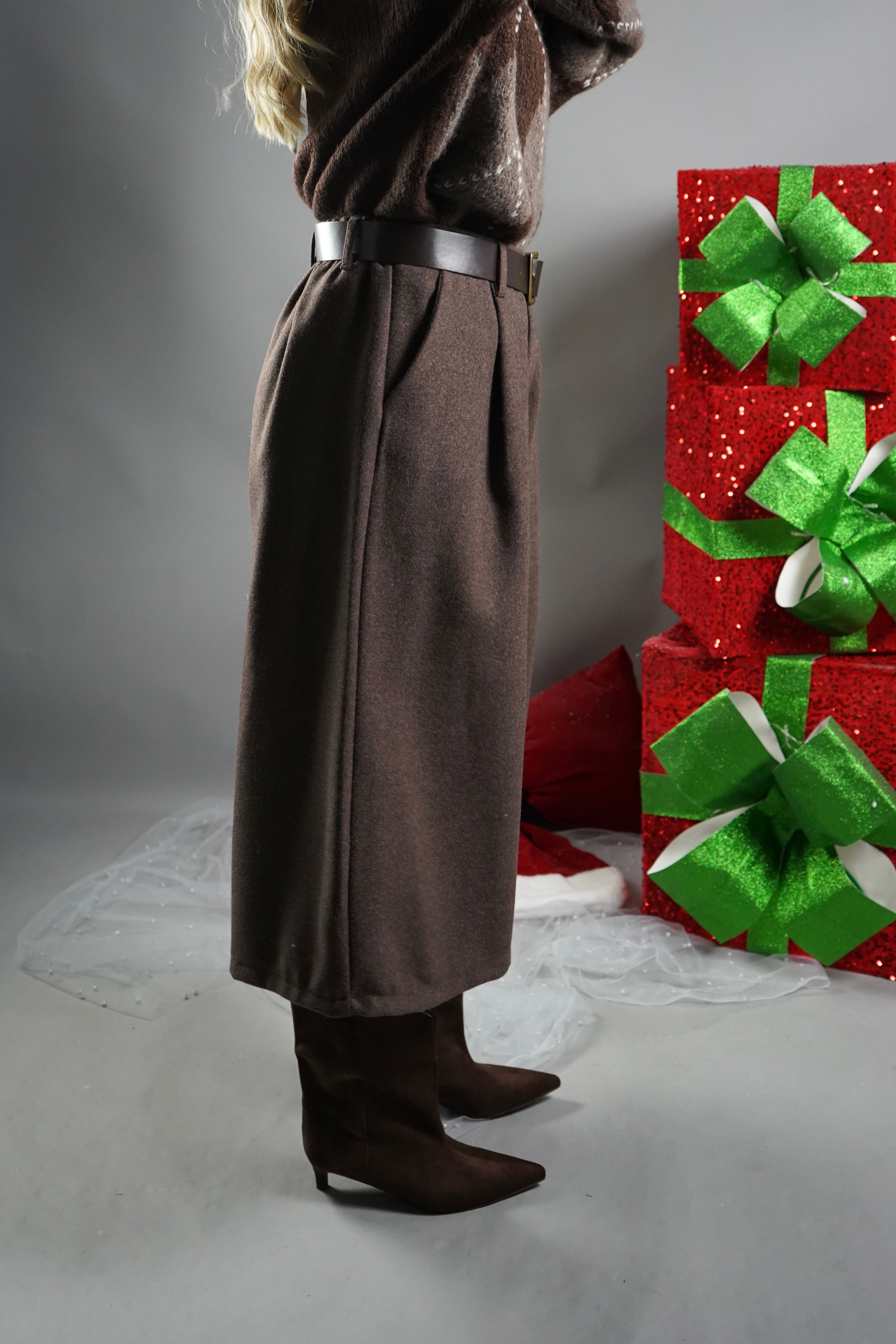 BERMUDA LANA MARRONE