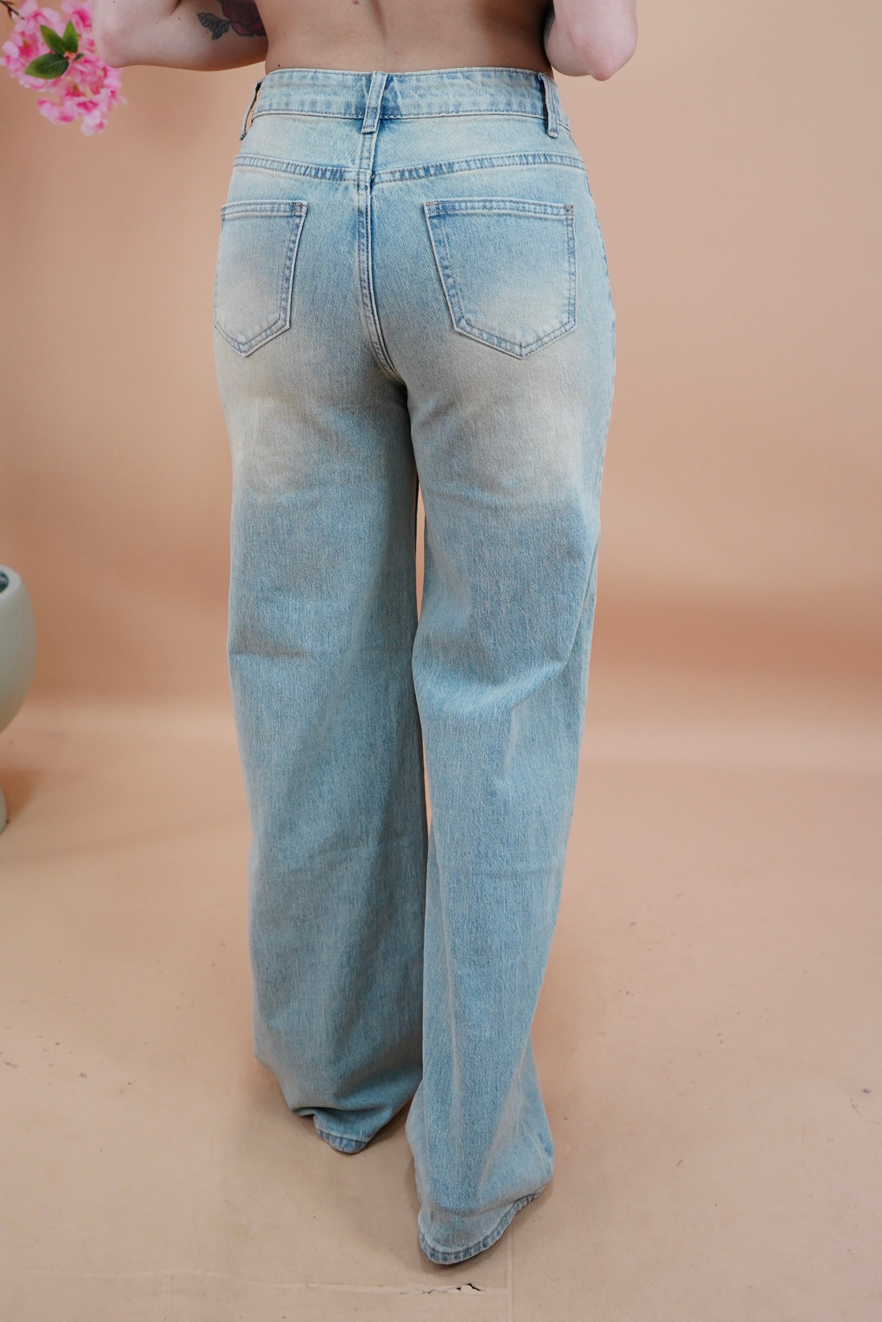 JEANS WIDE SABBIATO