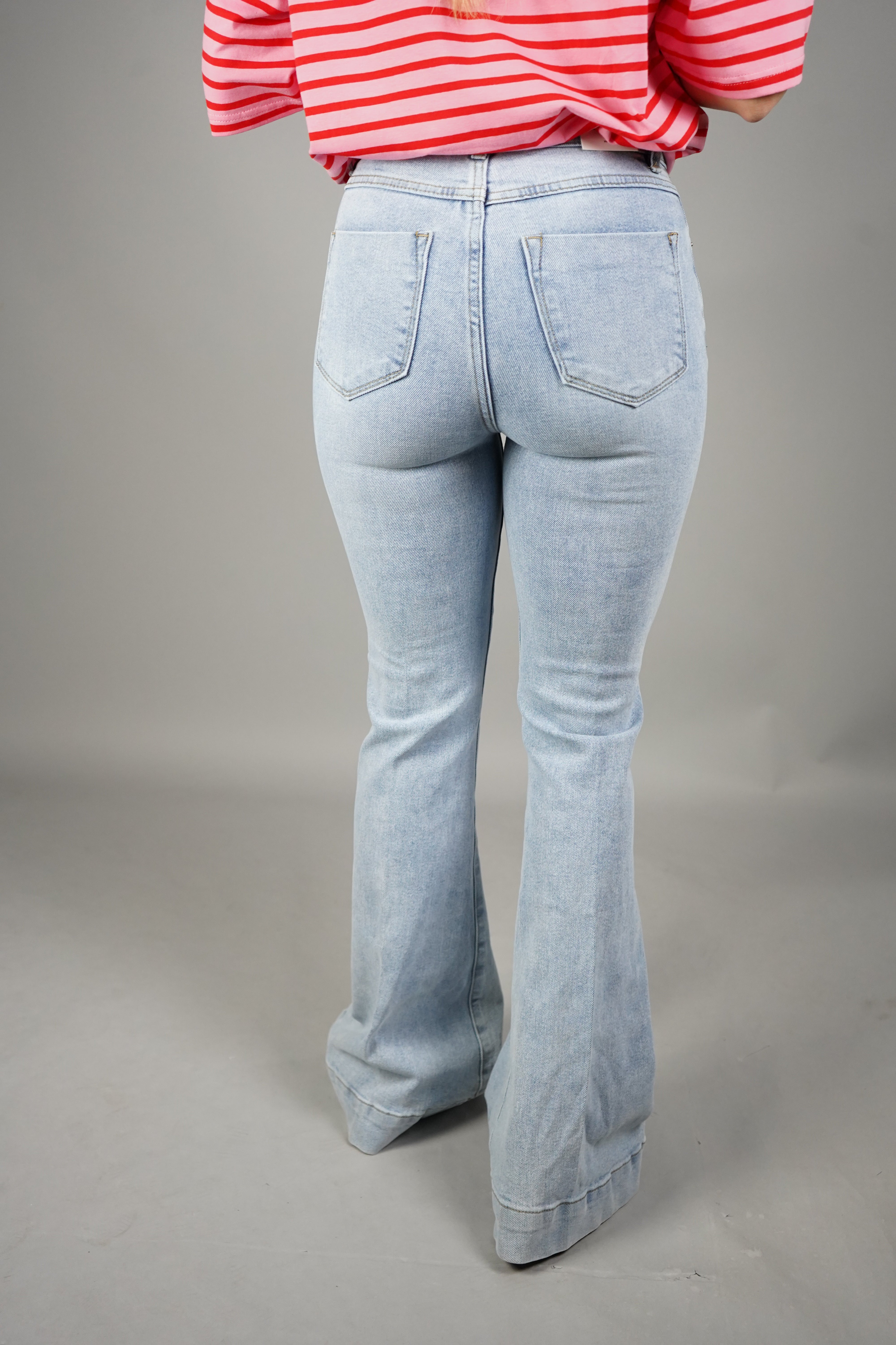 JEANS FLARE DENIM CHIARO