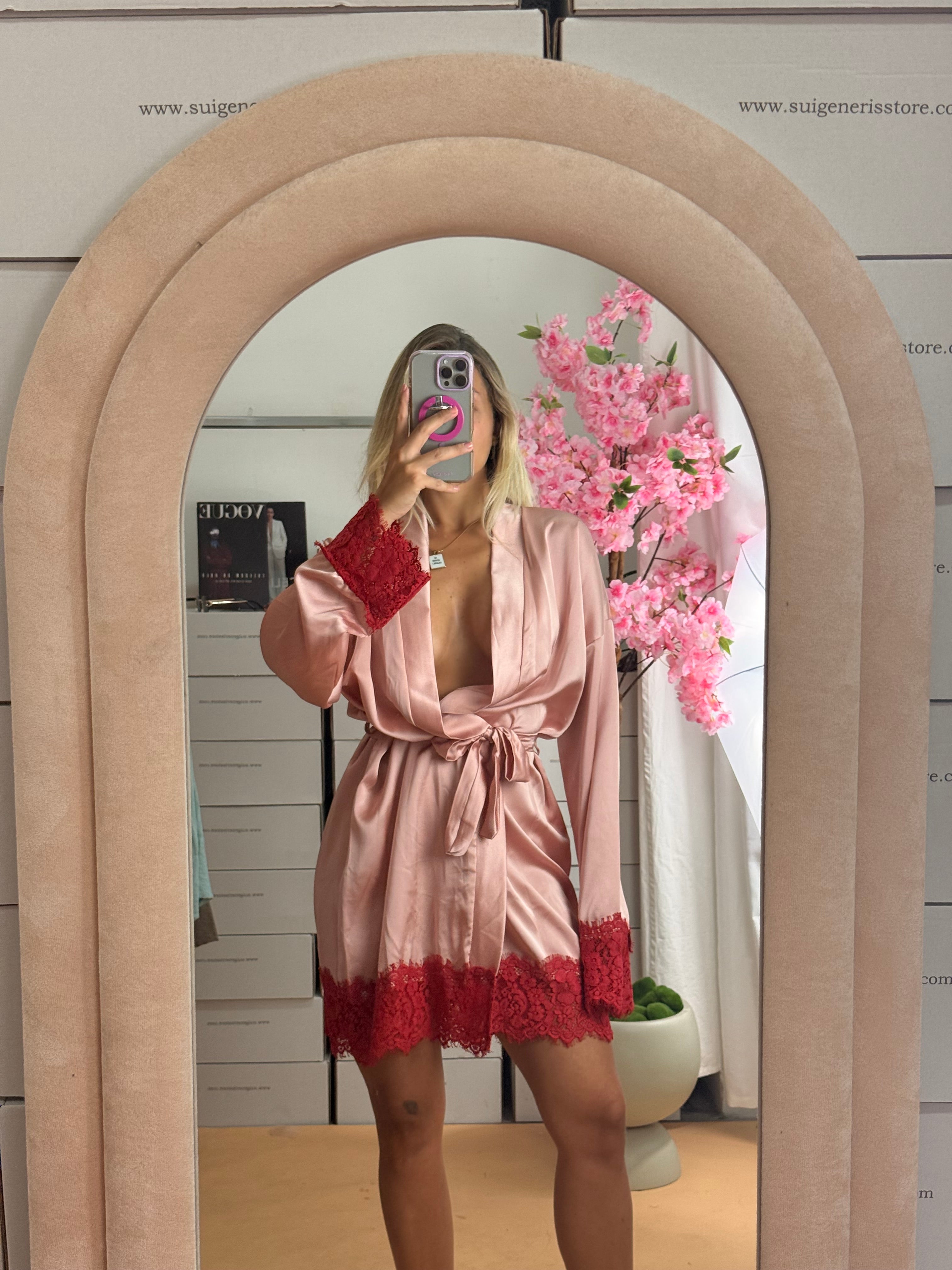 KIMONO SATIN ROSA