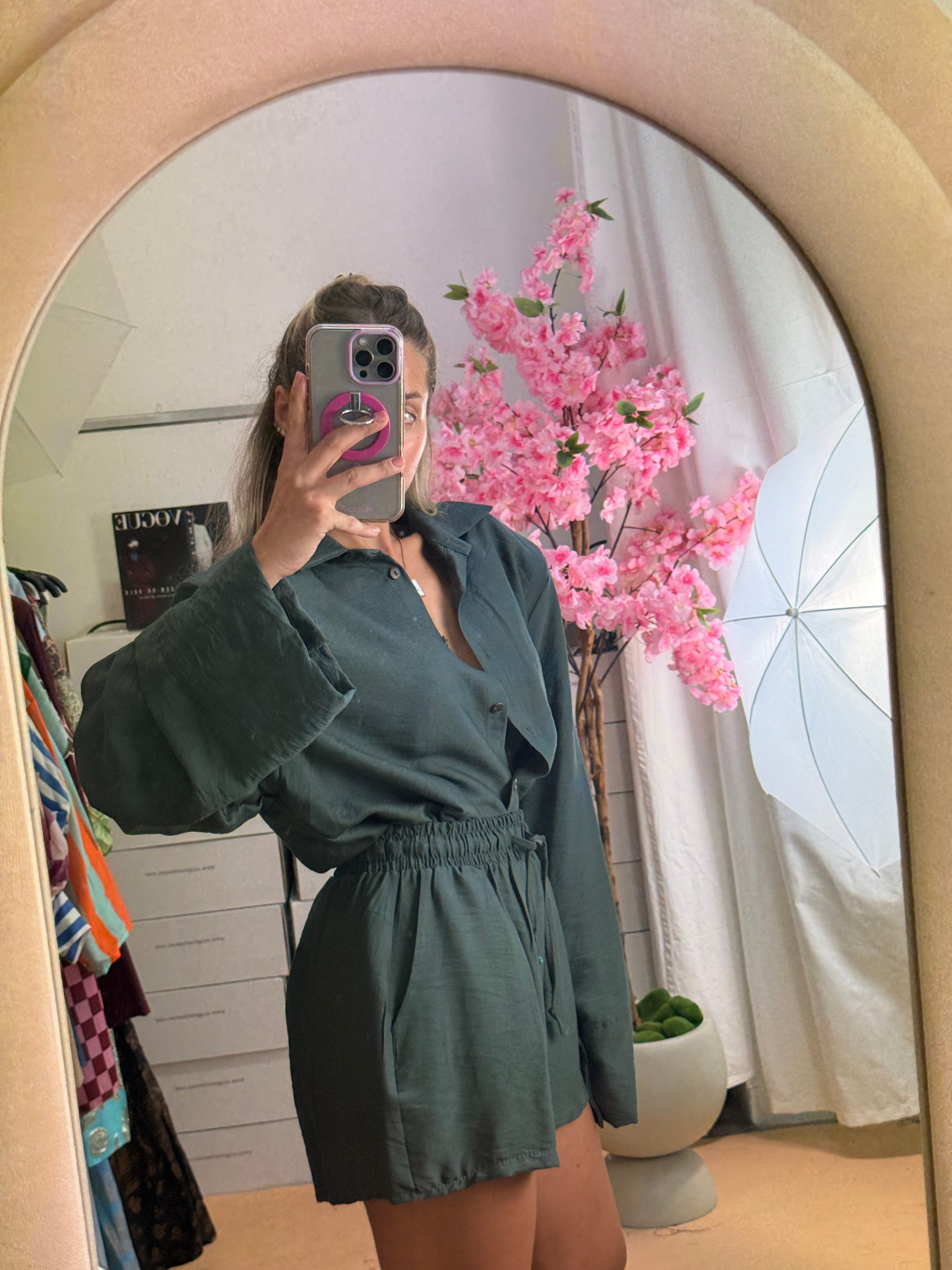 COORDINATO EVA VERDE PETROLIO