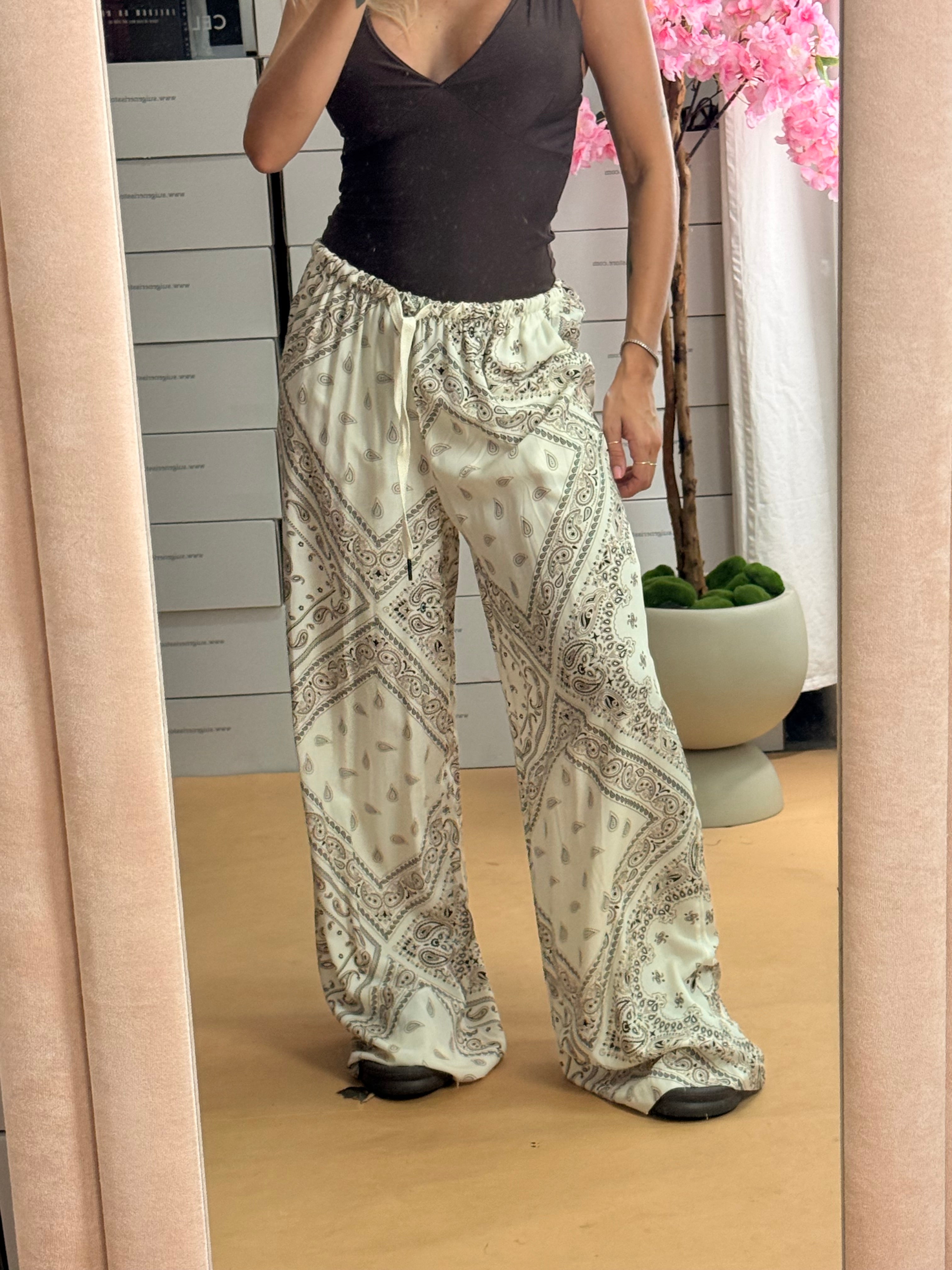 PANTALONE BANDANA PANNA