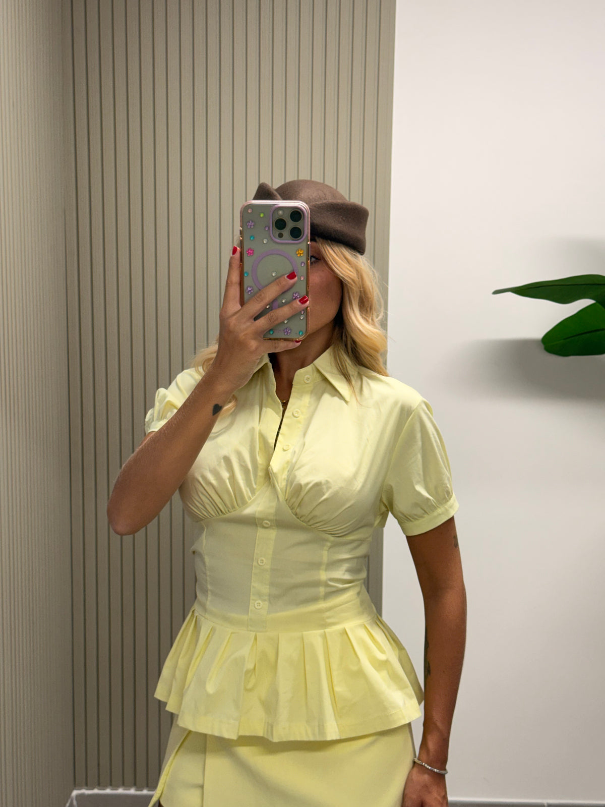 CAMICIA INCROCI GIALLA