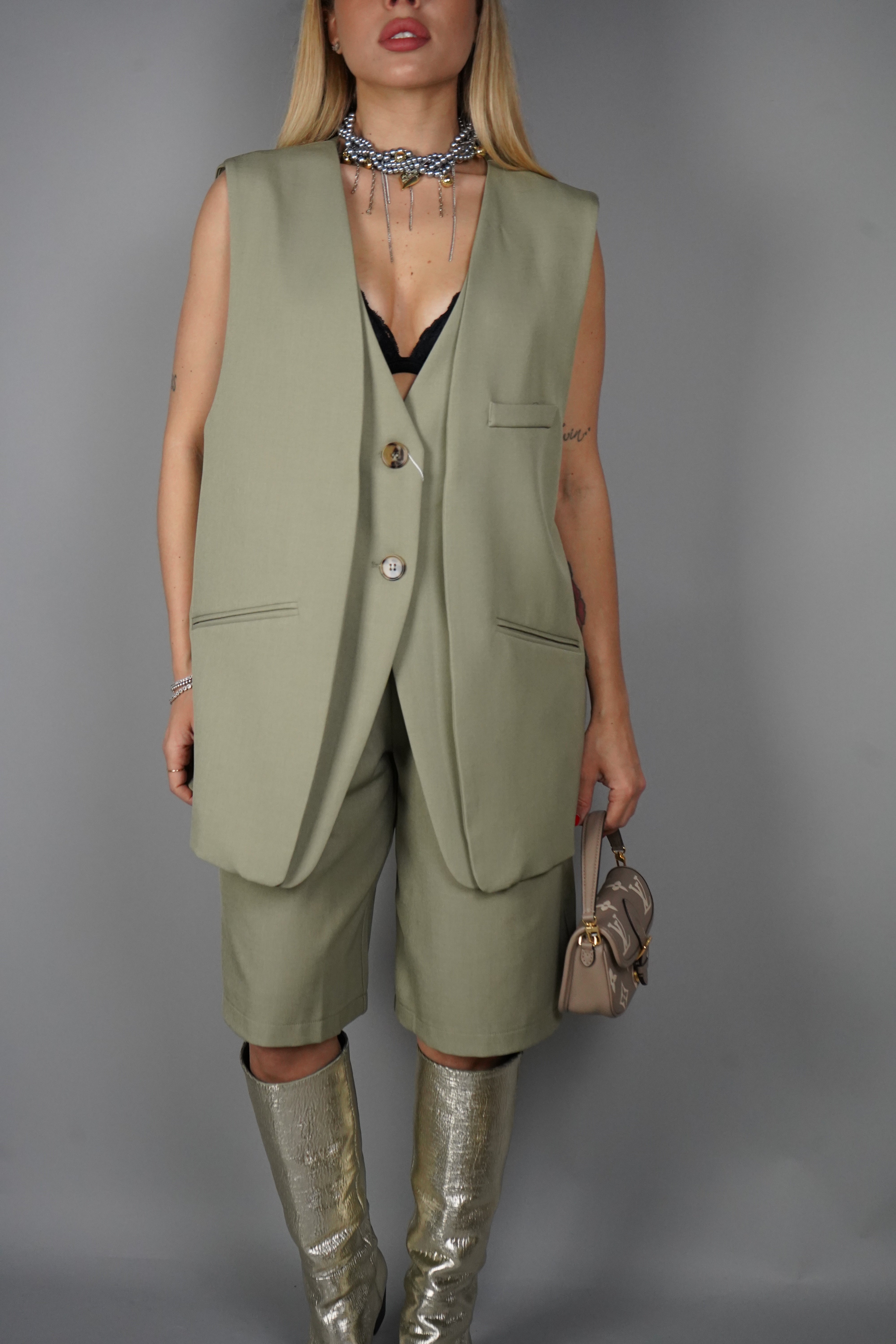 TAILLEUR DUBLINO VERDE MILITARE