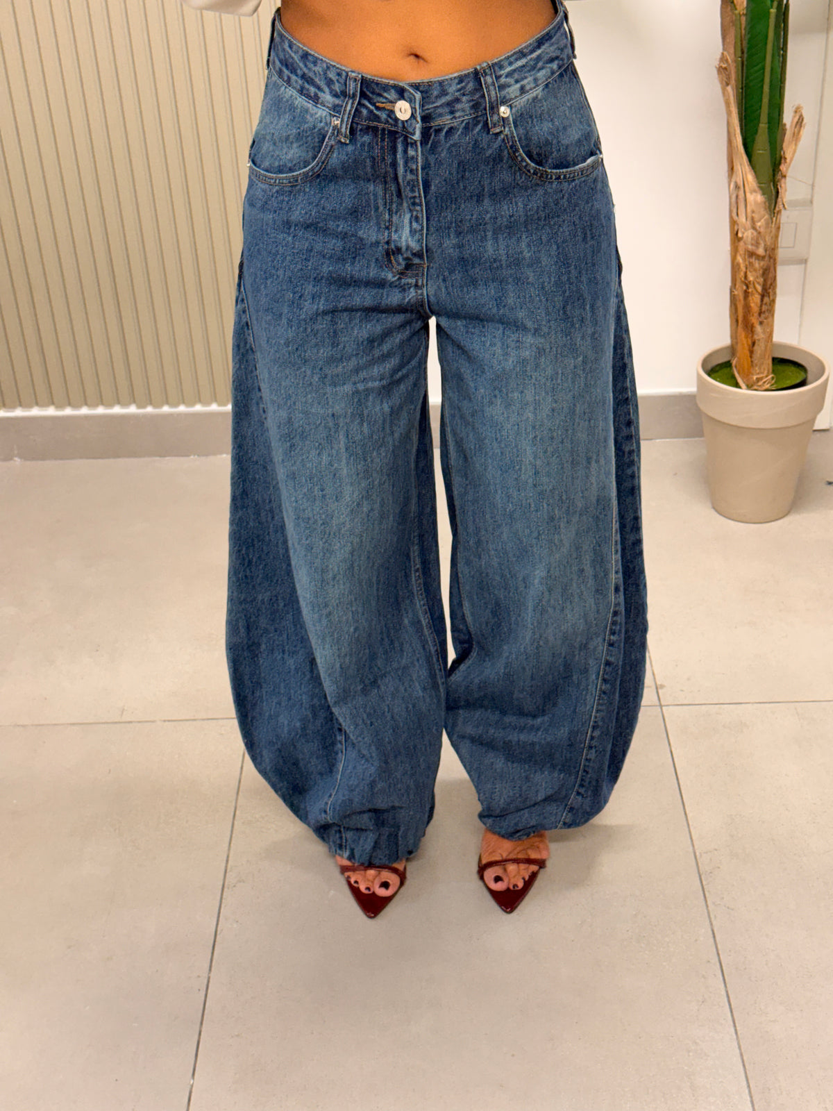 JEANS BALLON CON ELASTICO