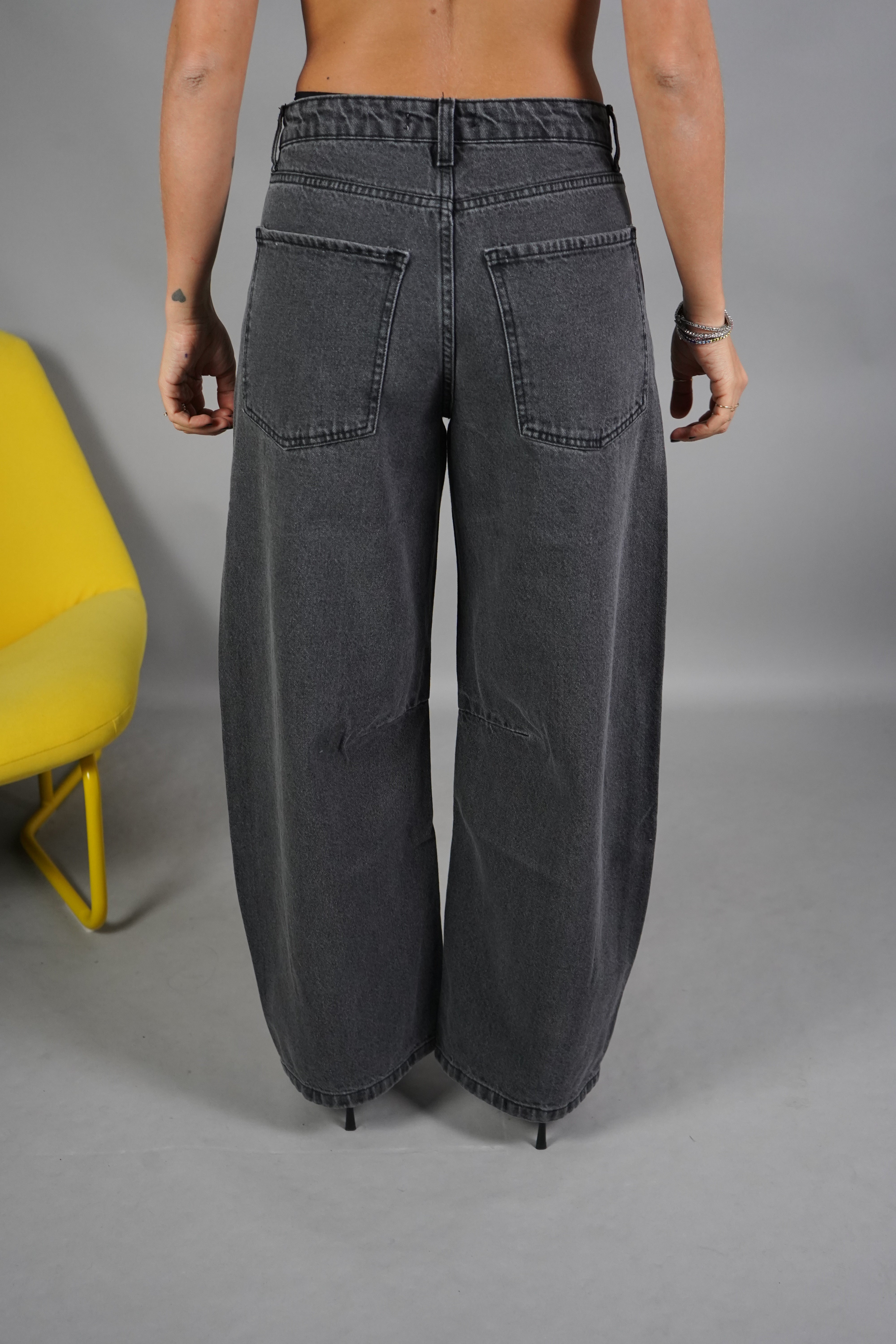 JEANS BARRELL GRIGIO