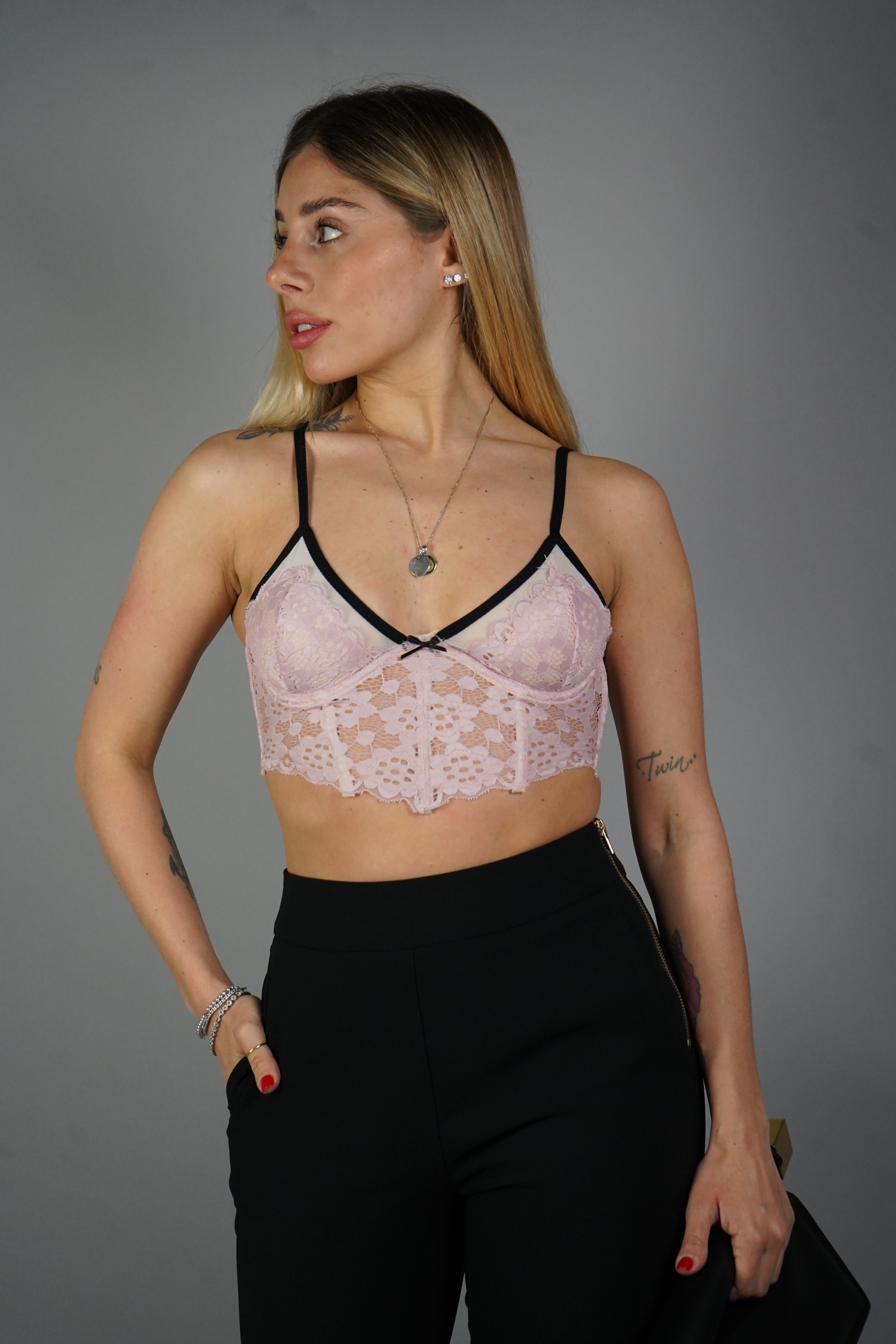 BRALETTE FIORI ROSA
