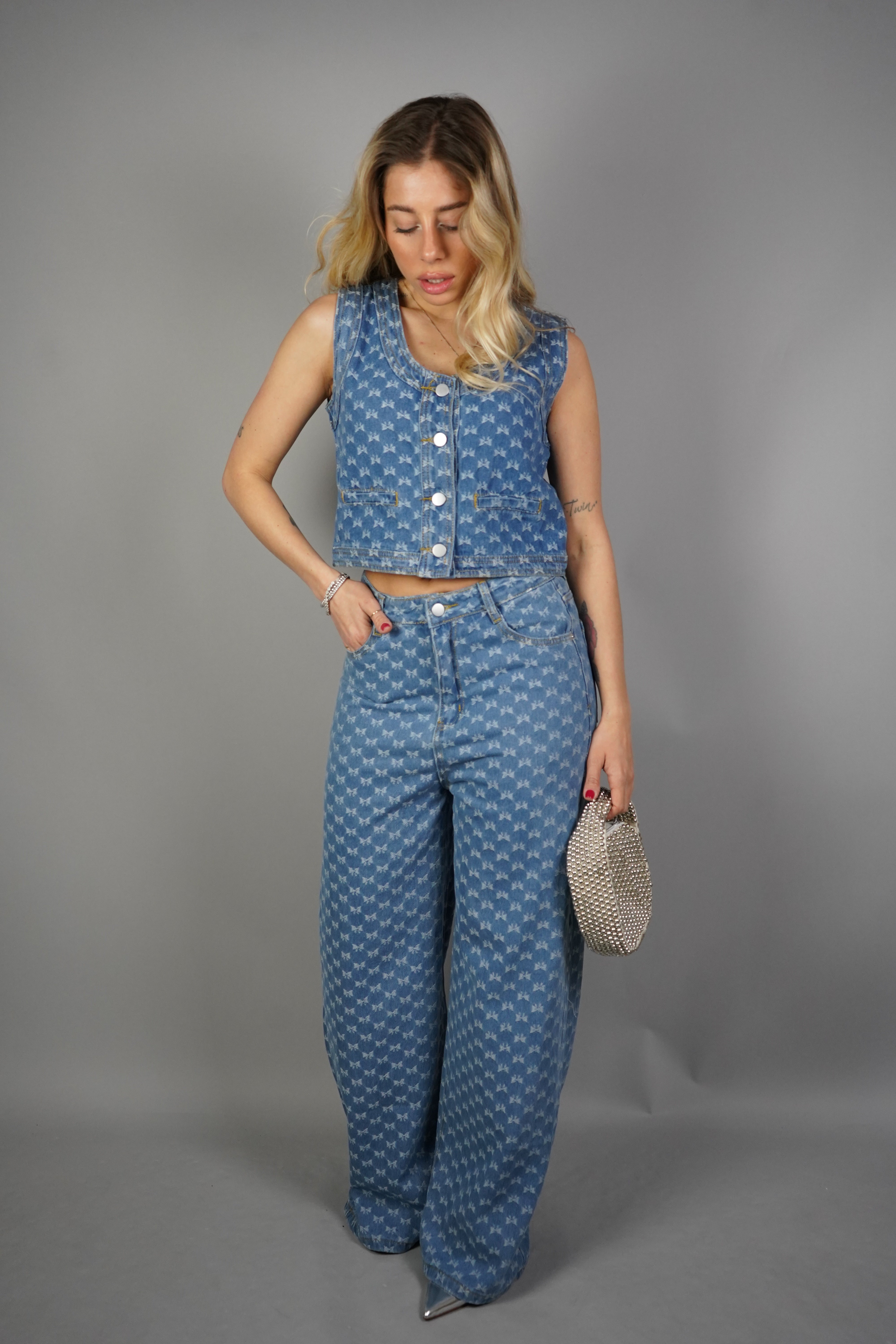 COORDINATO DENIM FIOCCO