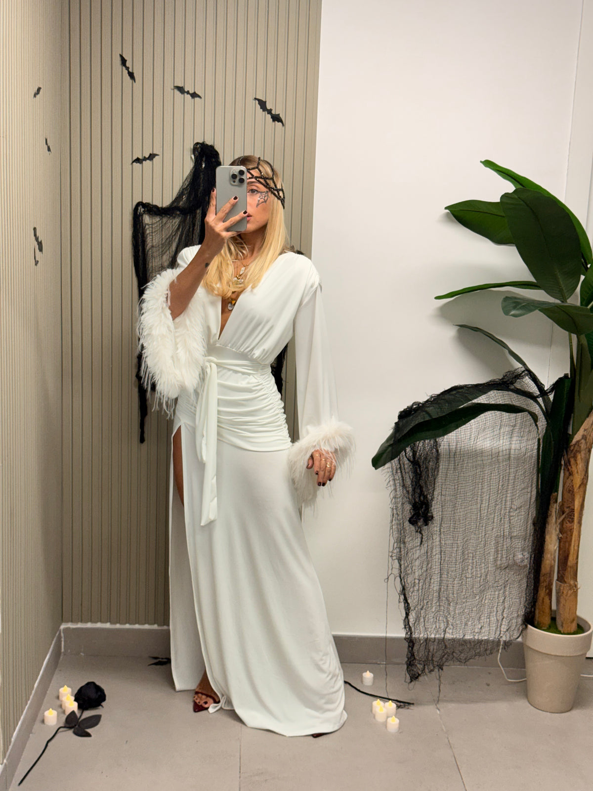 LONG DRESS CIGNO BIANCO