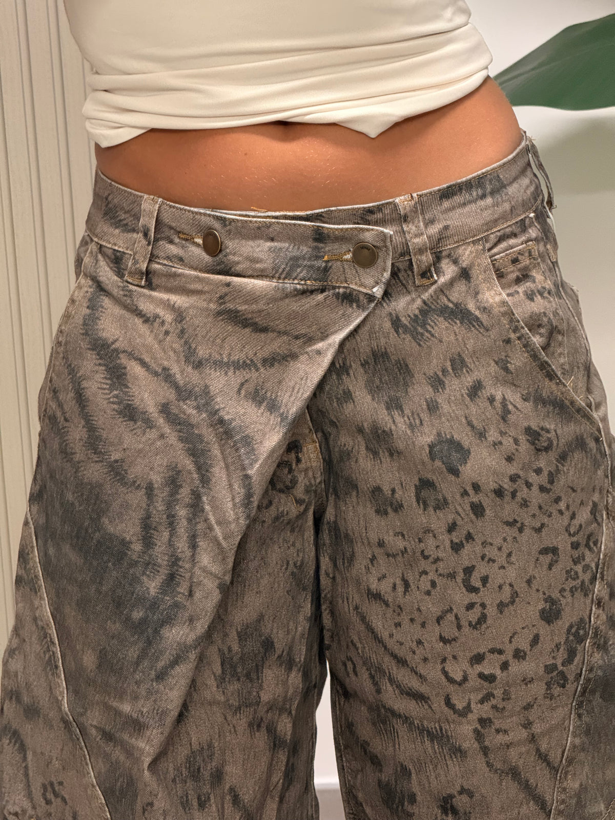 JEANS BAGGY ANIMALIER