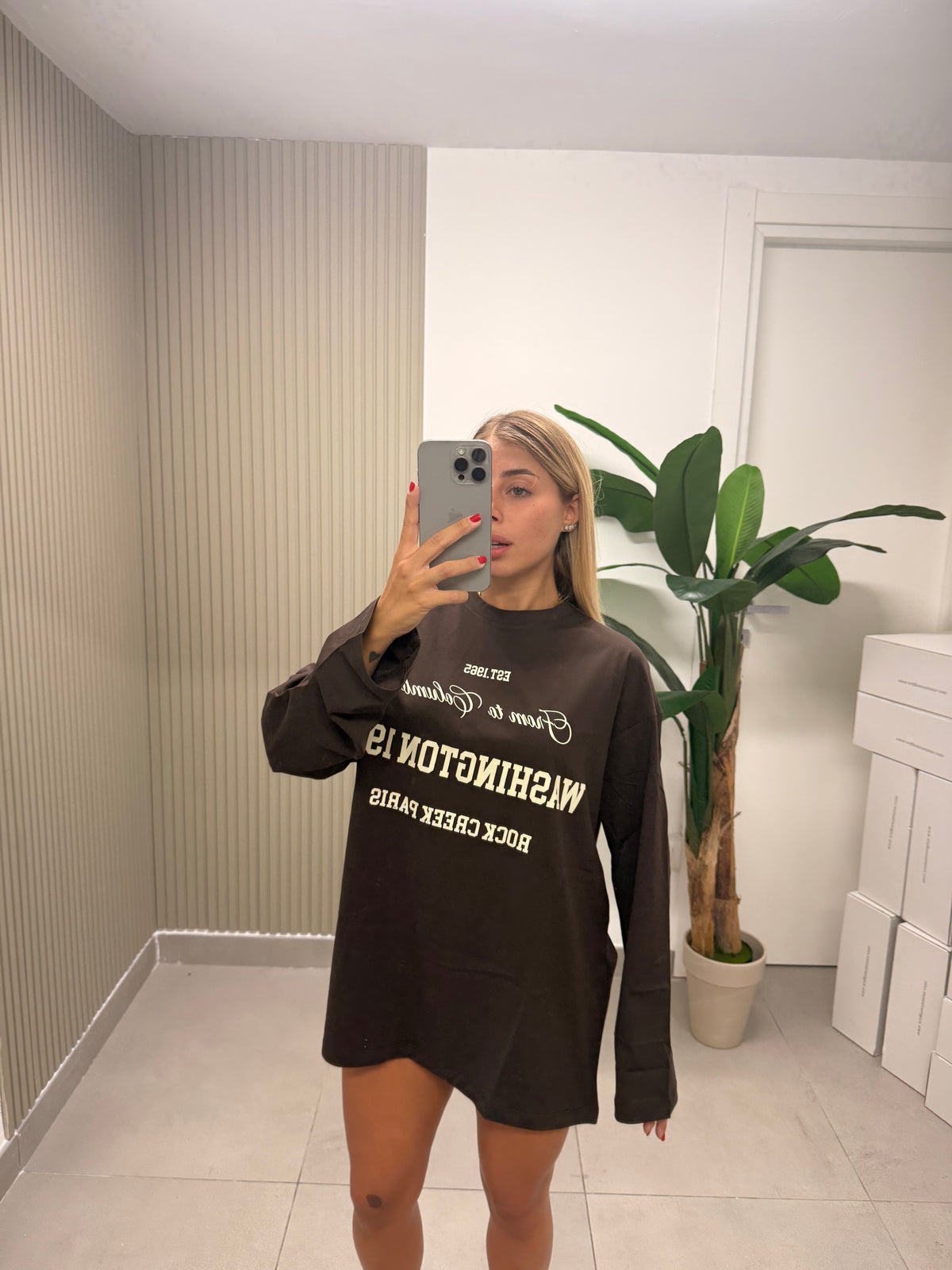 T-SHIRT WASHINGTON MARRONE