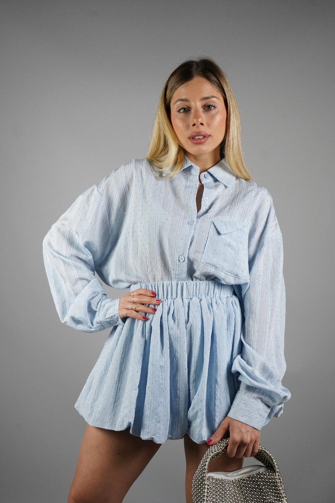 COORDINATO DIAMOND AZZURRO