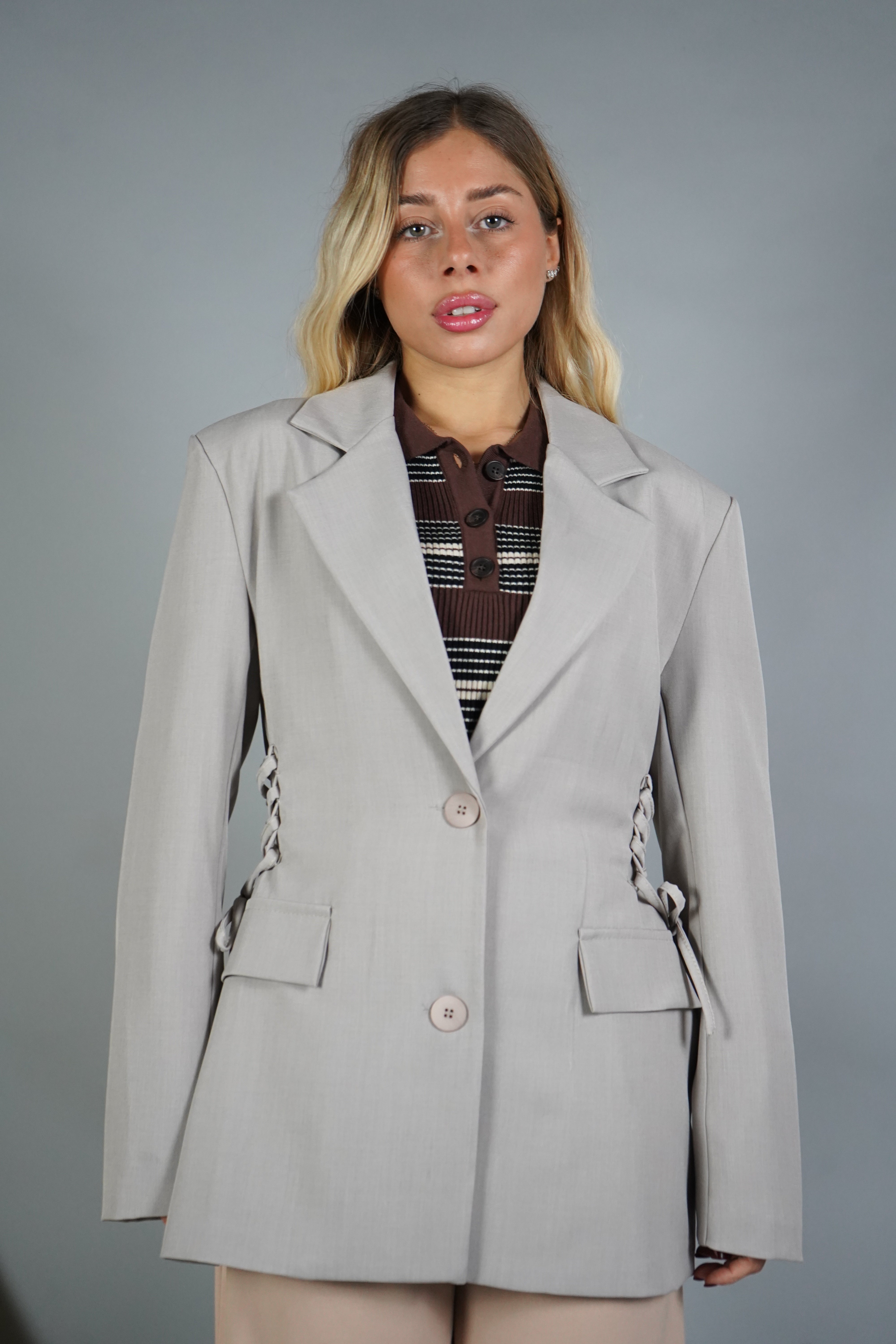 BLAZER STRINGHE BEIGE
