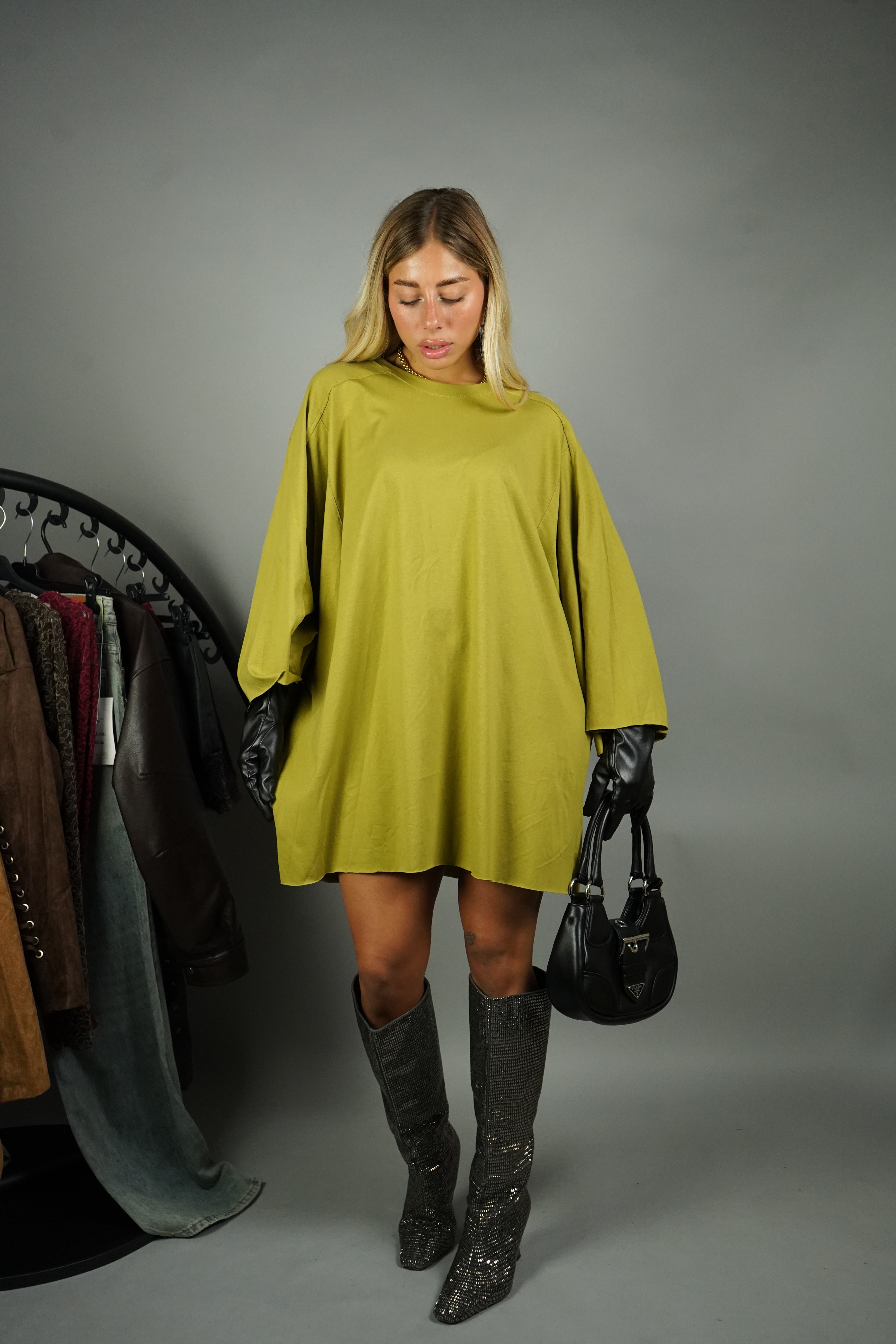 MAXI T-SHIRT WEST SENAPE