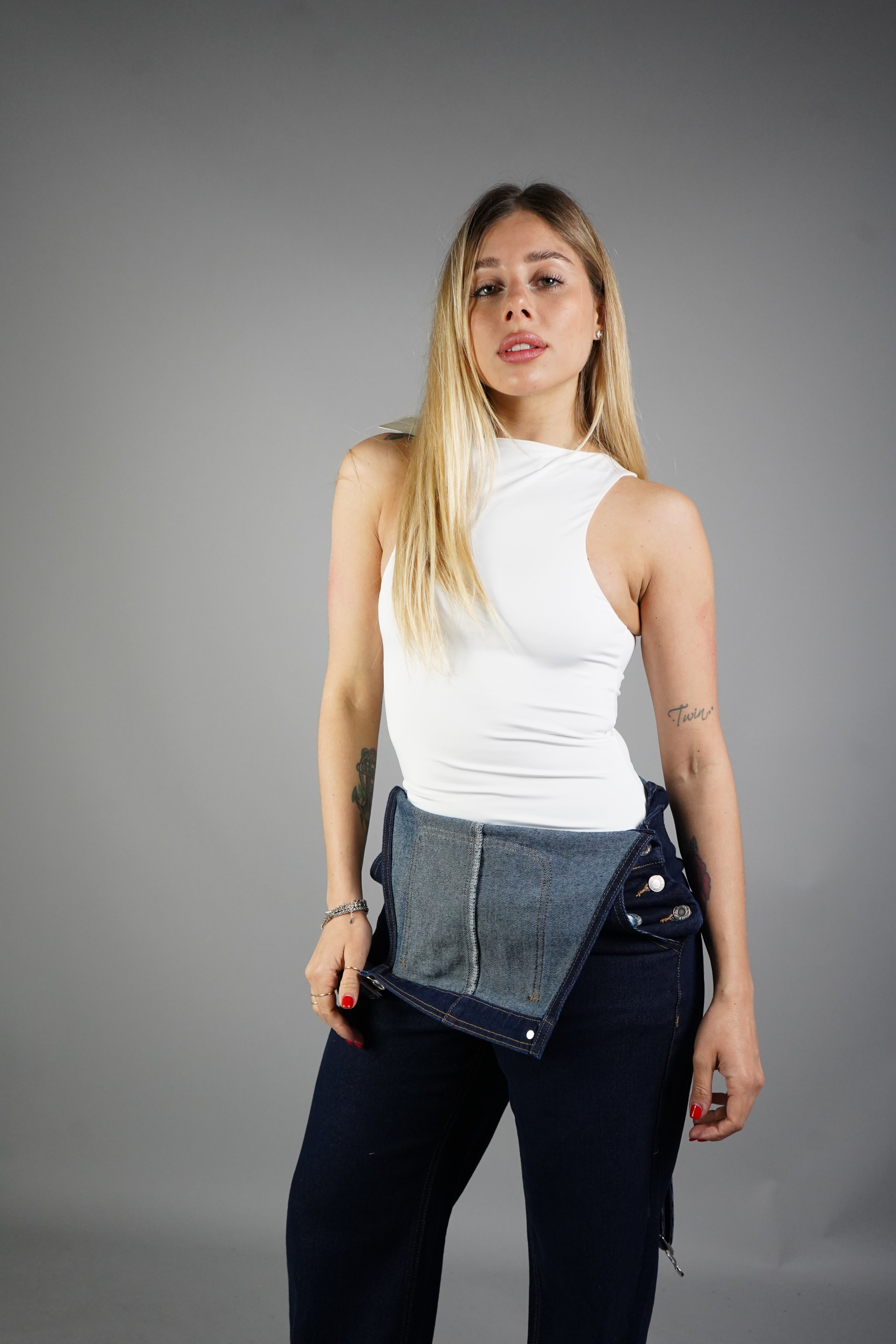 BODY SCOLLO HALTER BIANCO