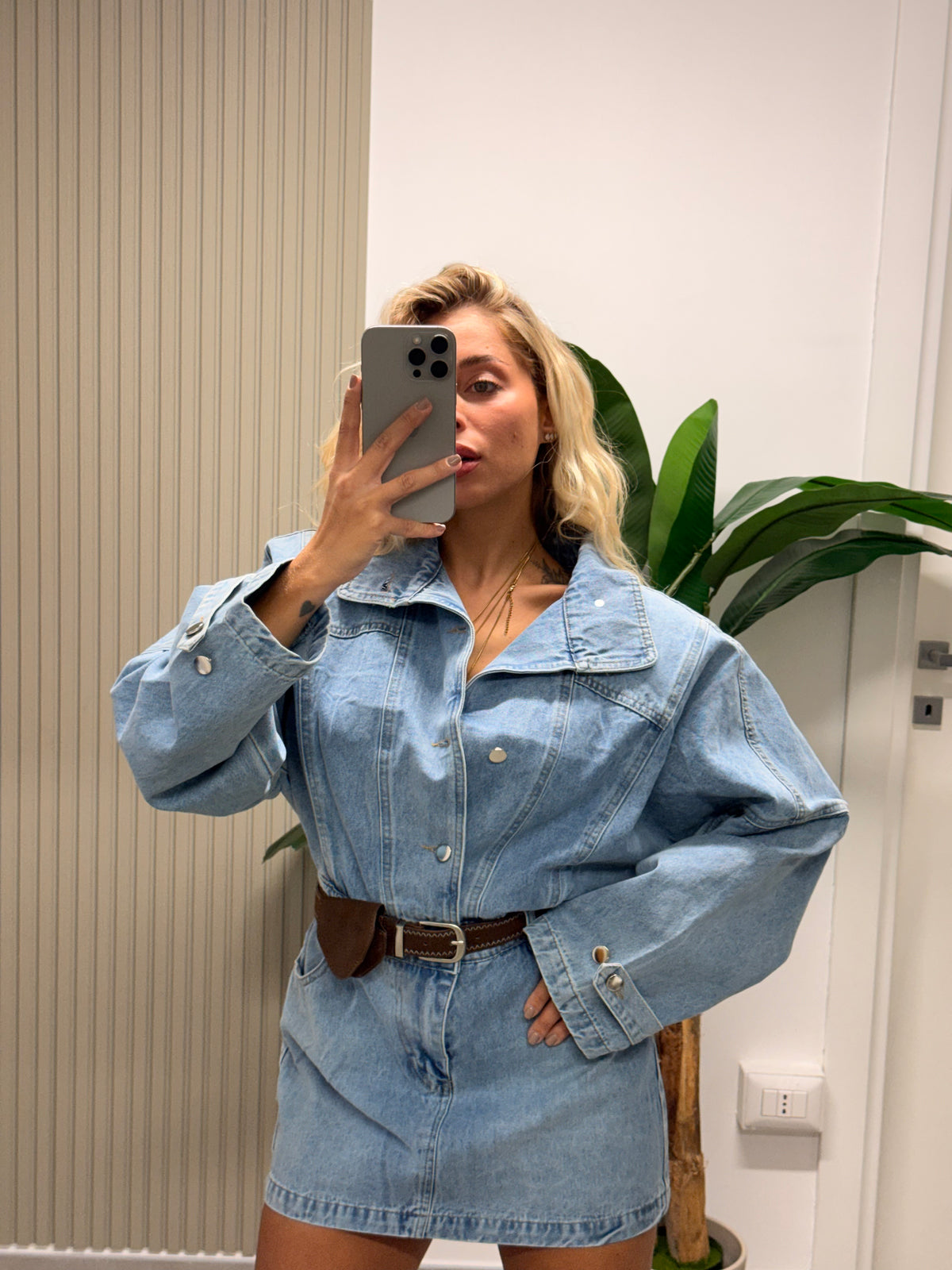 MINI DRESS DENIM CON SPALLINA