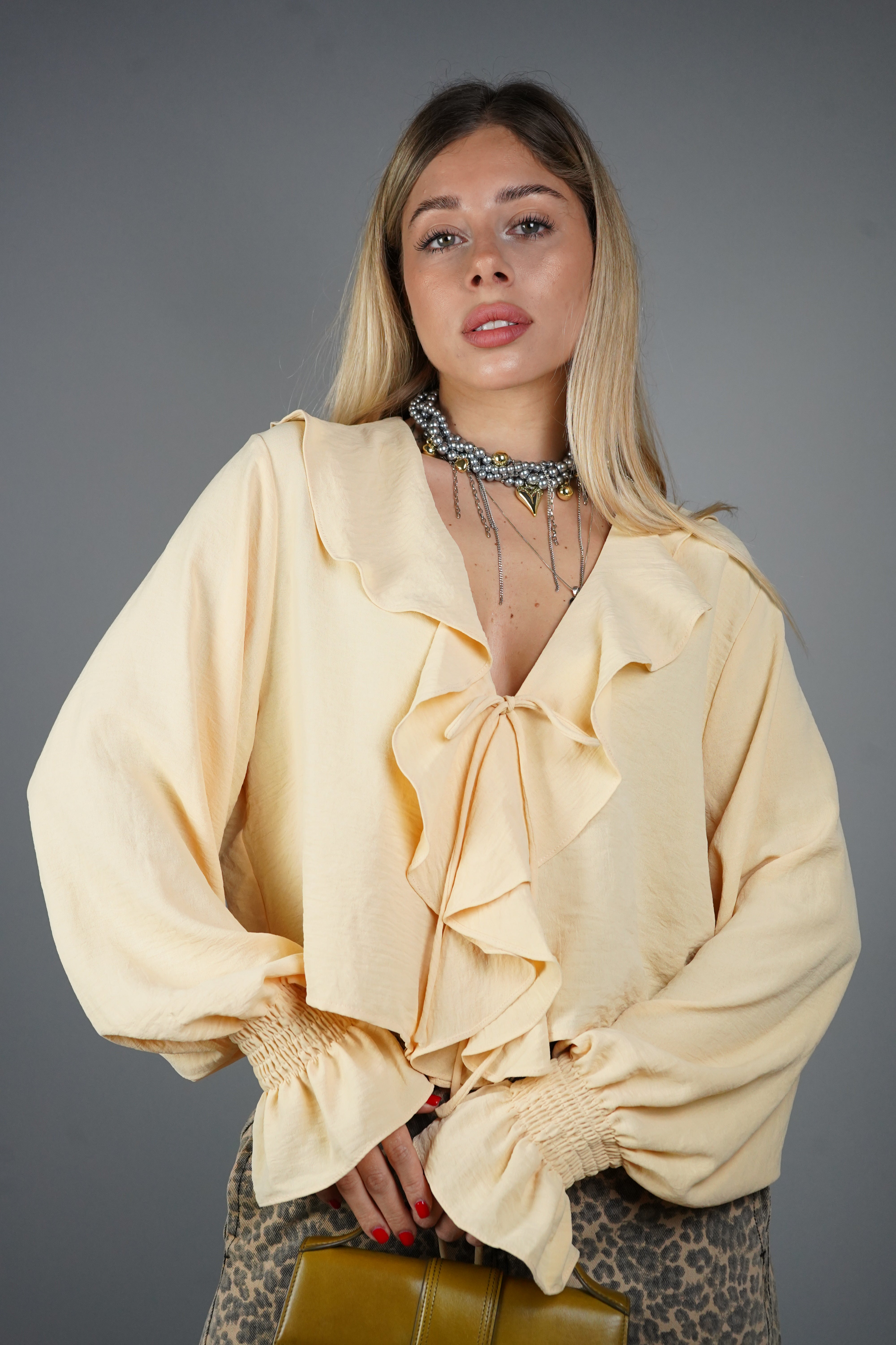 CAMICIA ROUCHES GIALLA