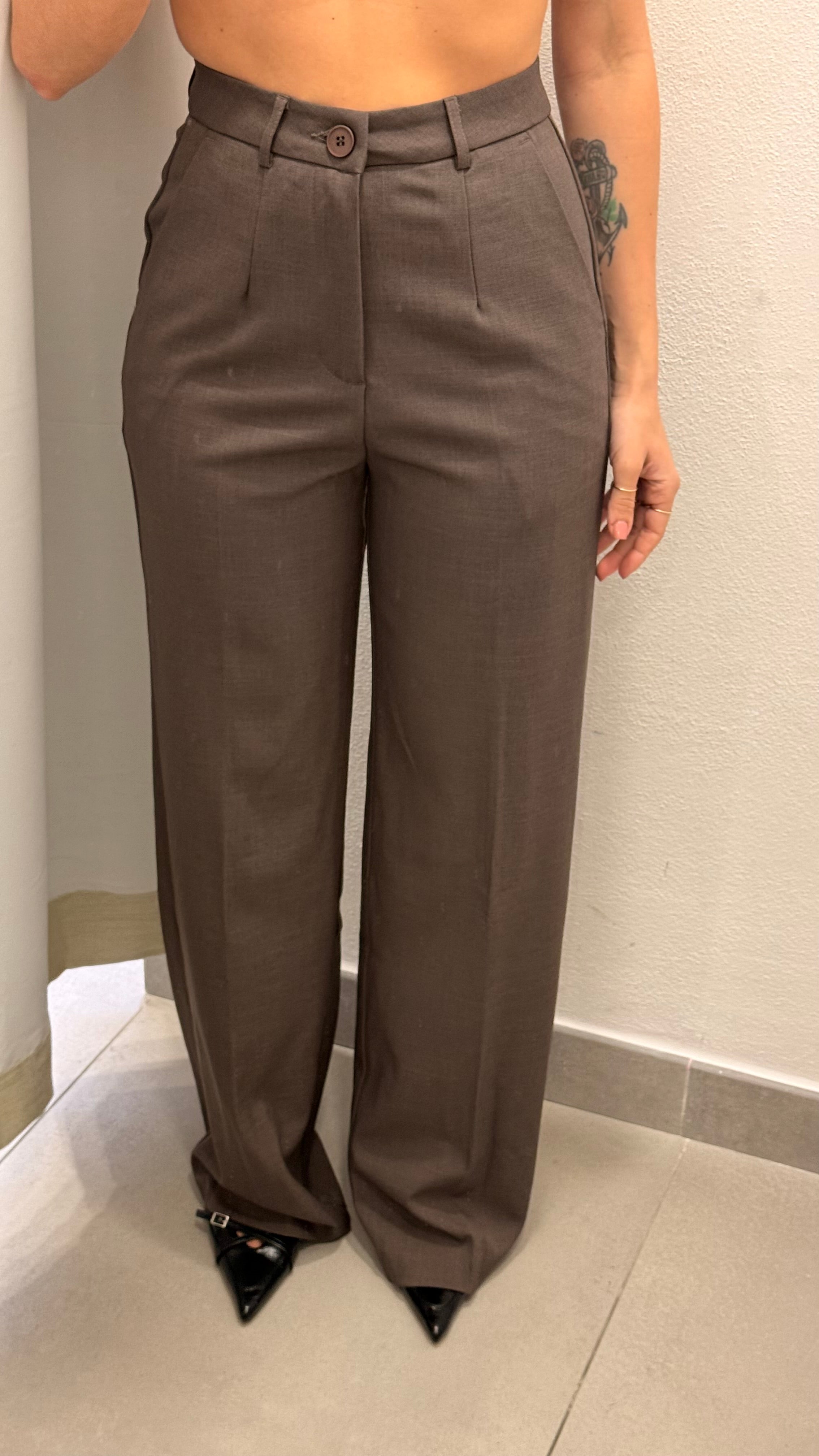 PANTALONE OFFICE MARRONE