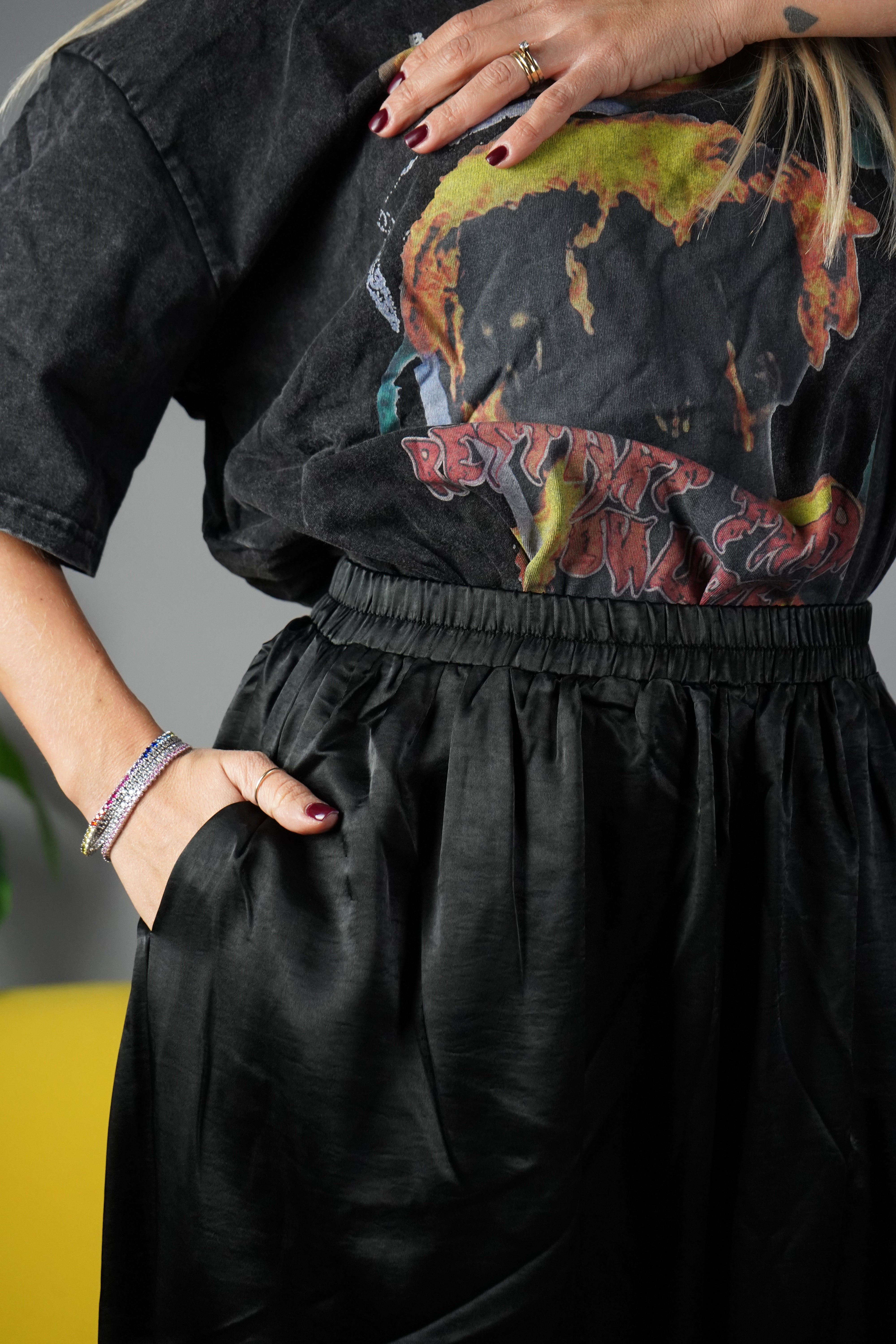 PANTALONE RASO BALLON NERO