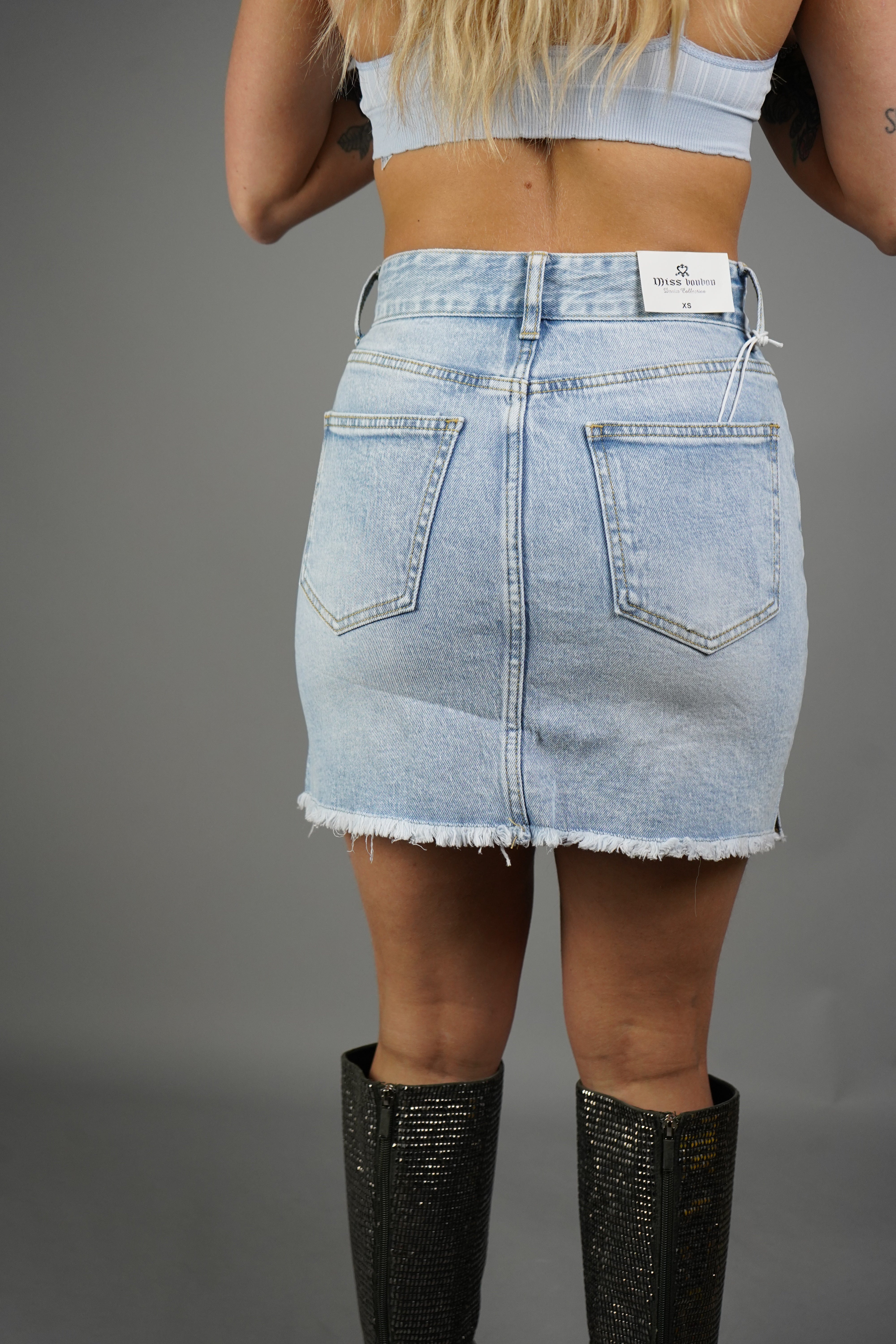 MINIGONNA DENIM CHIARO