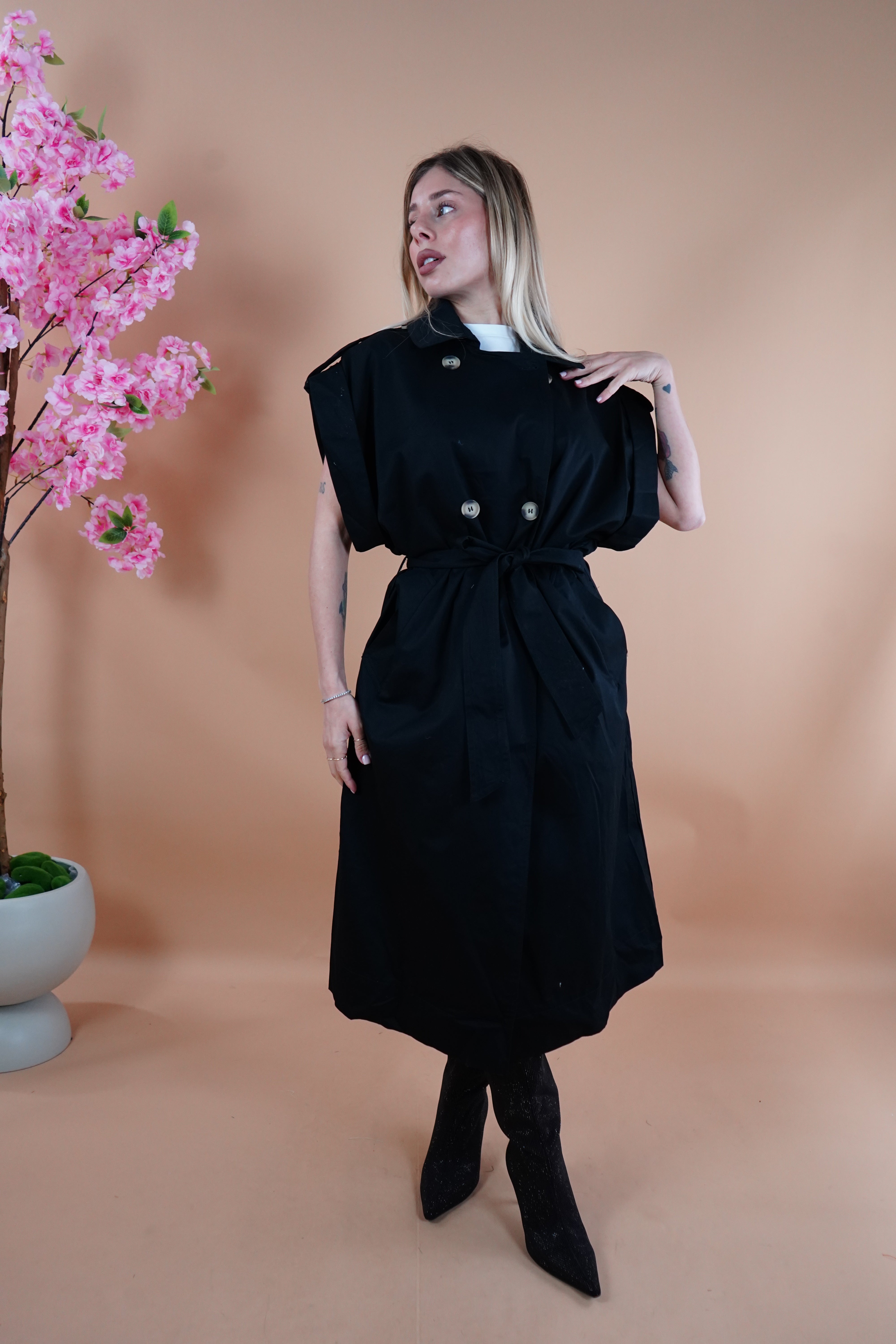 TRENCH ROMA NERO