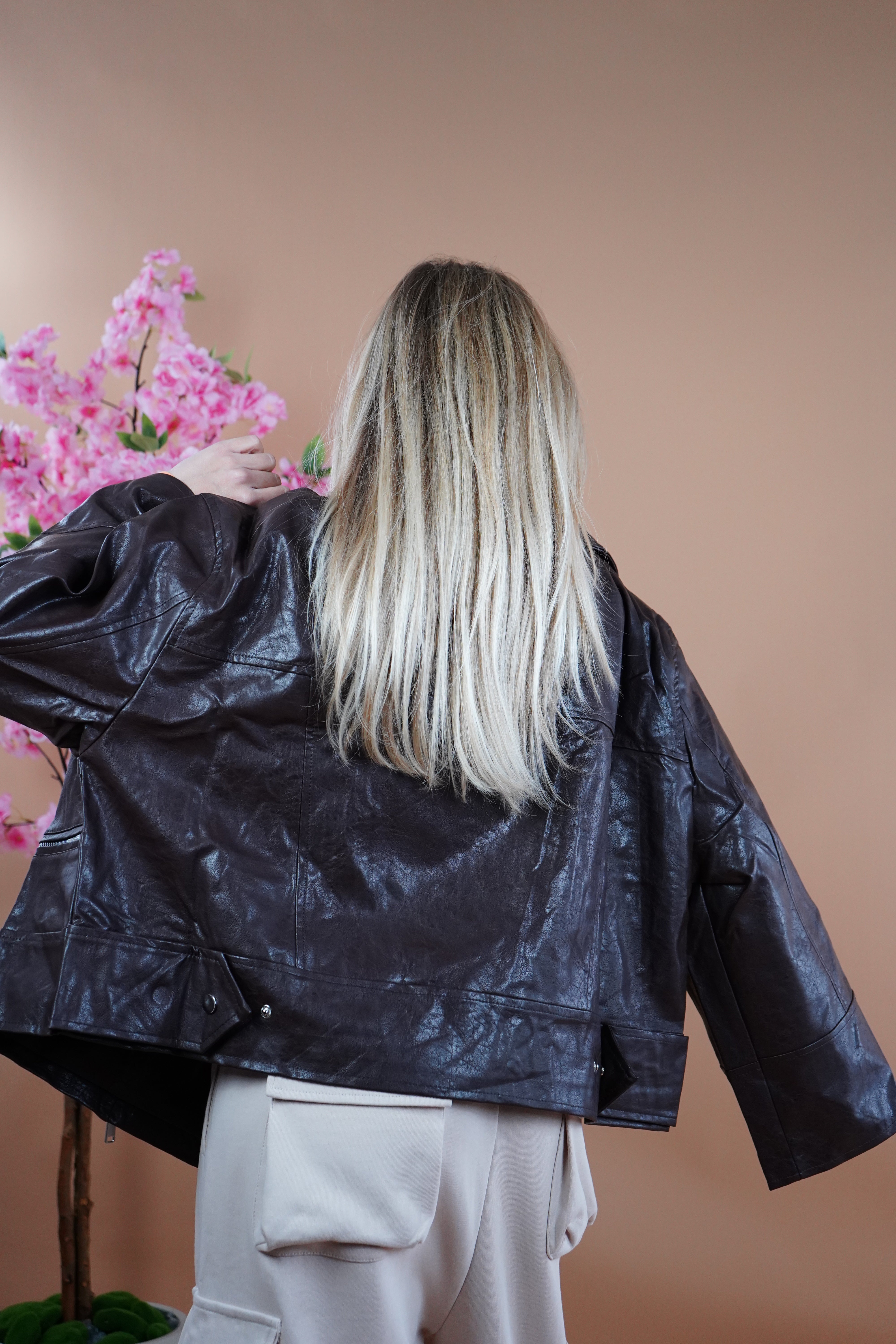 CHIODO ECOPELLE OVERSIZE MARRONE