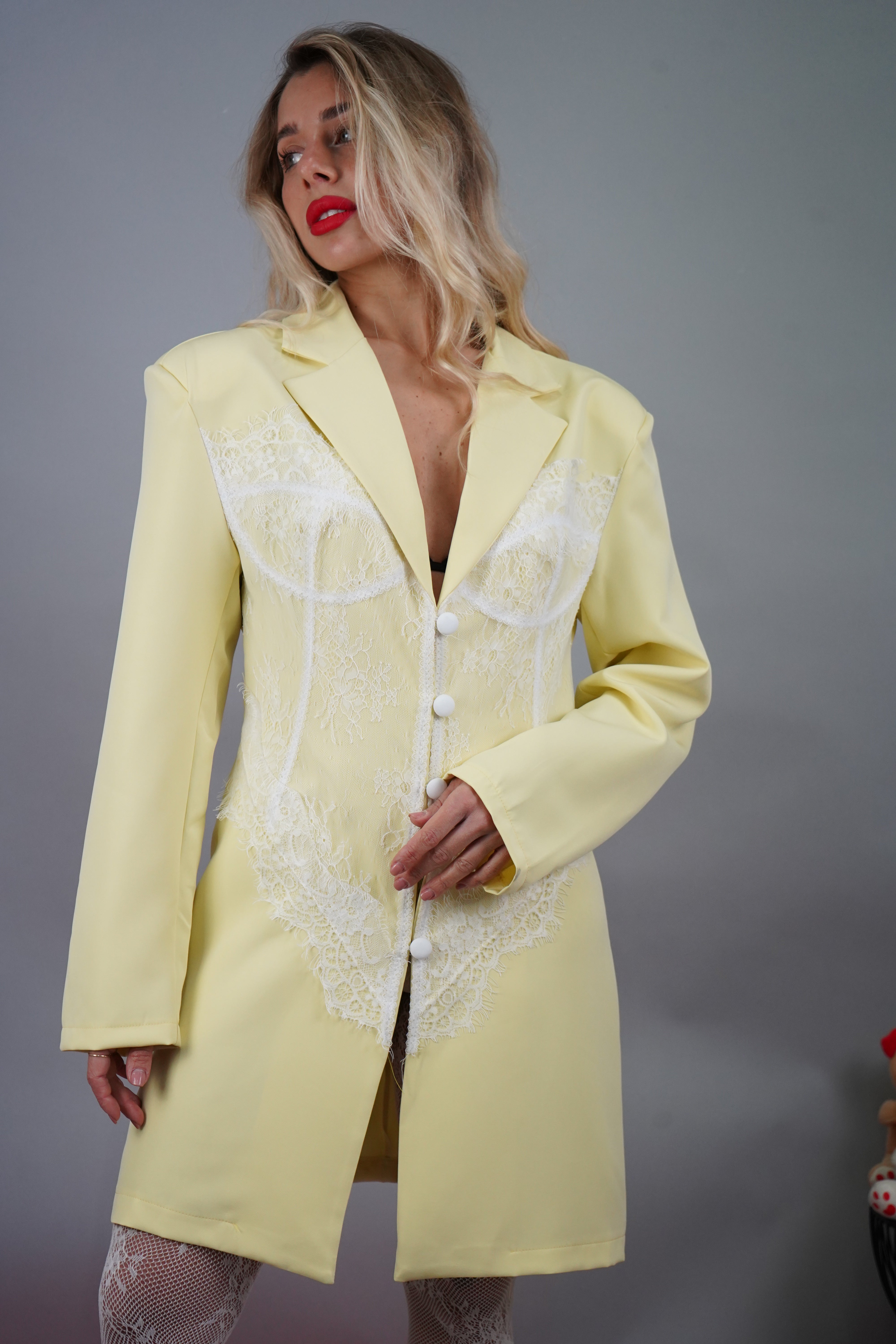 BLAZER DRESS BRIDGERTON GIALLO