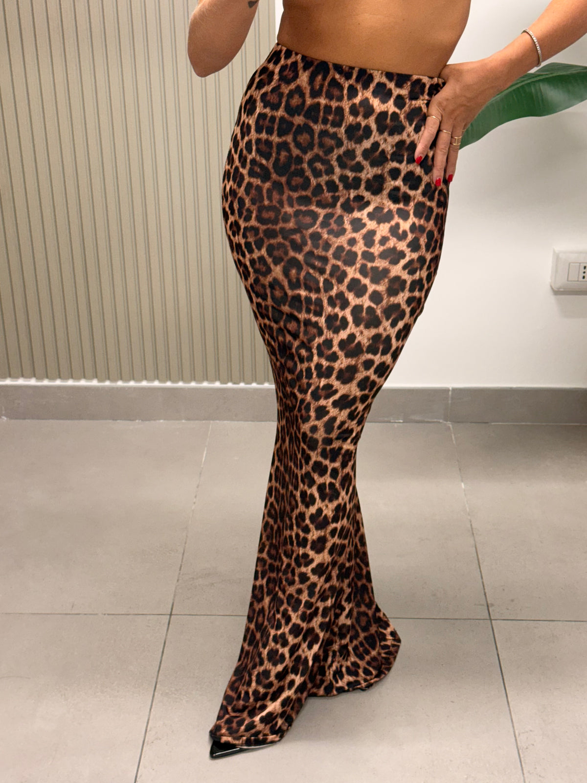 GONNA ADERENTE ANIMALIER