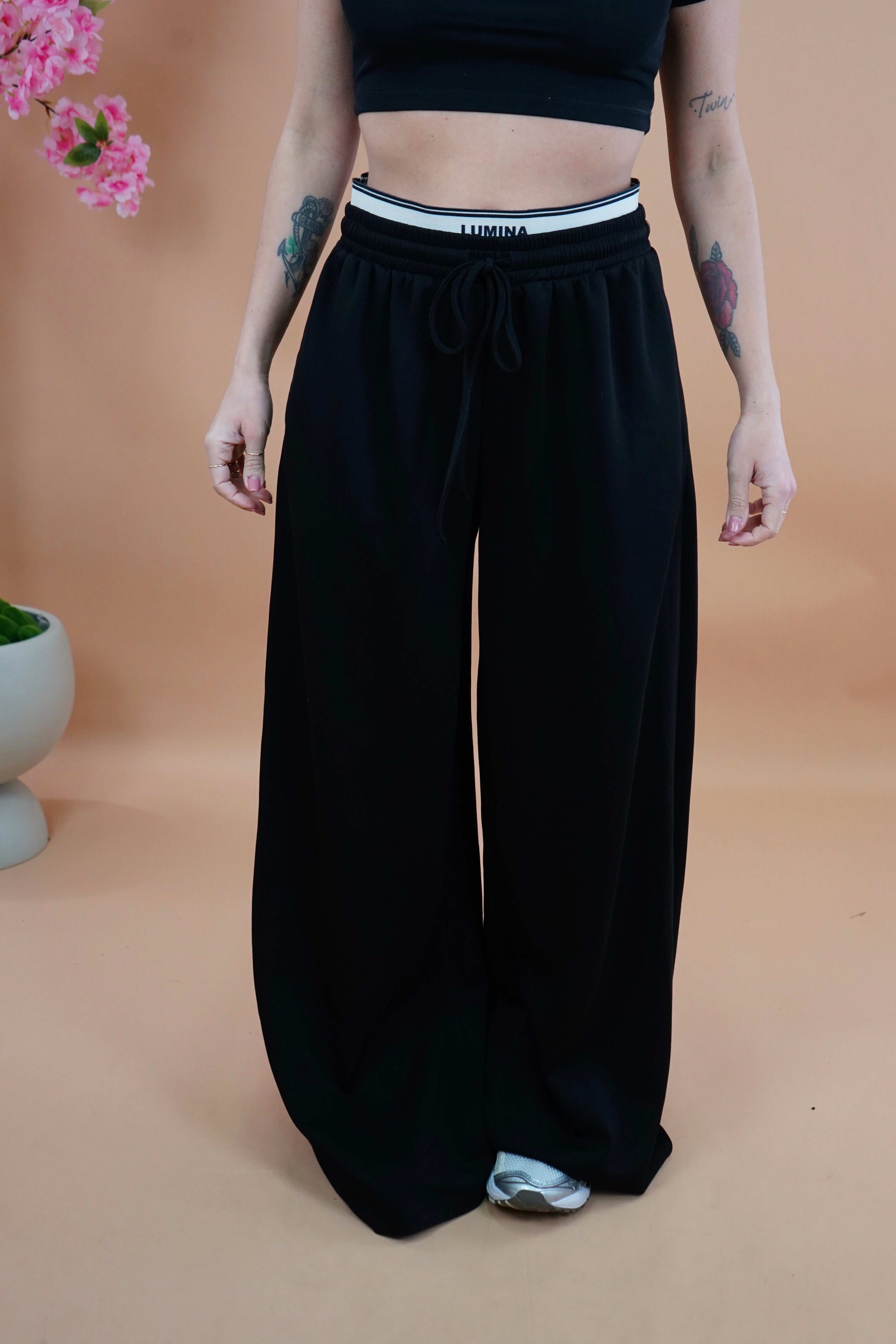 PANTALONE TUTA LUMINA NERO