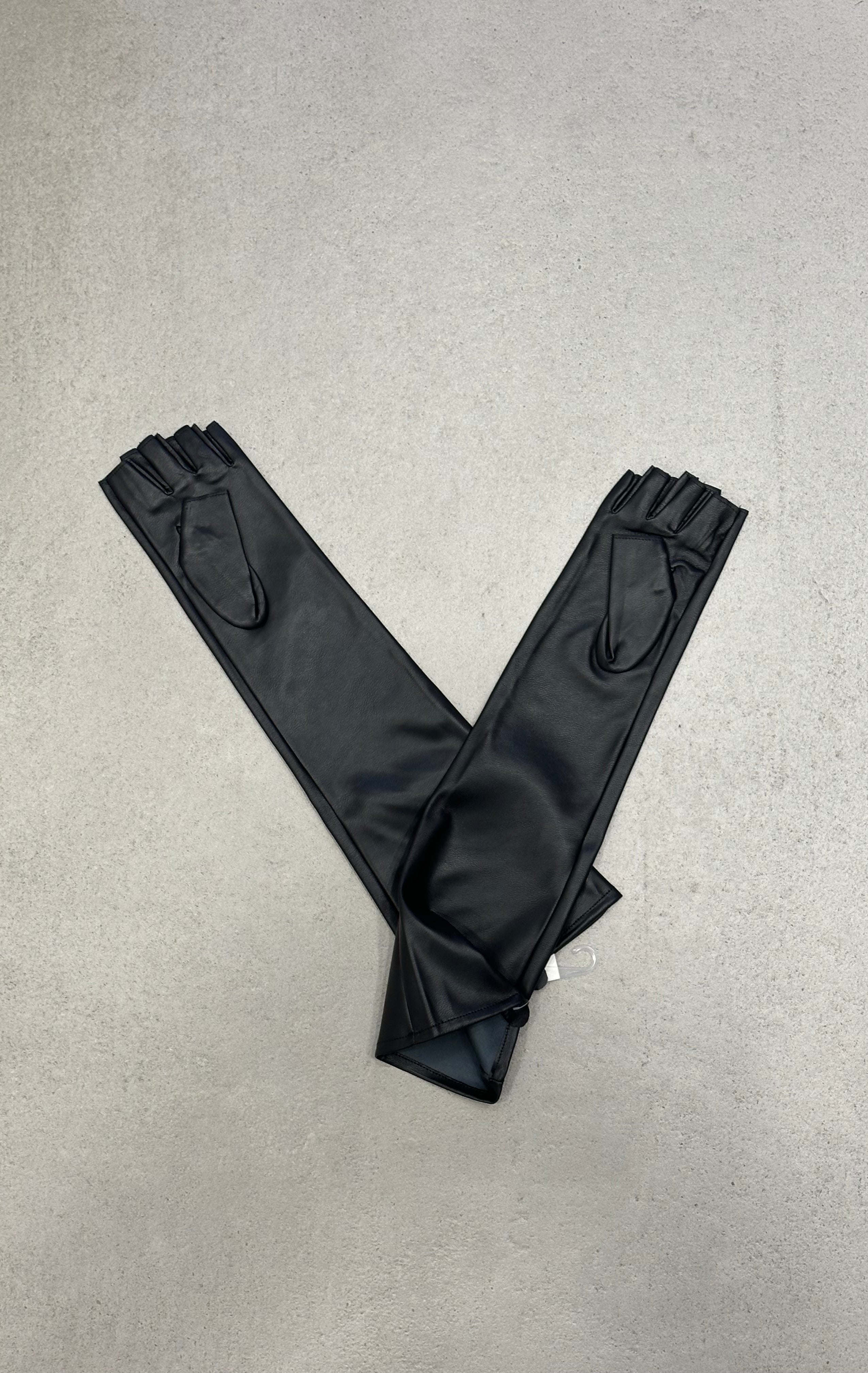 GUANTI IN ECOPELLE MEZZE DITA