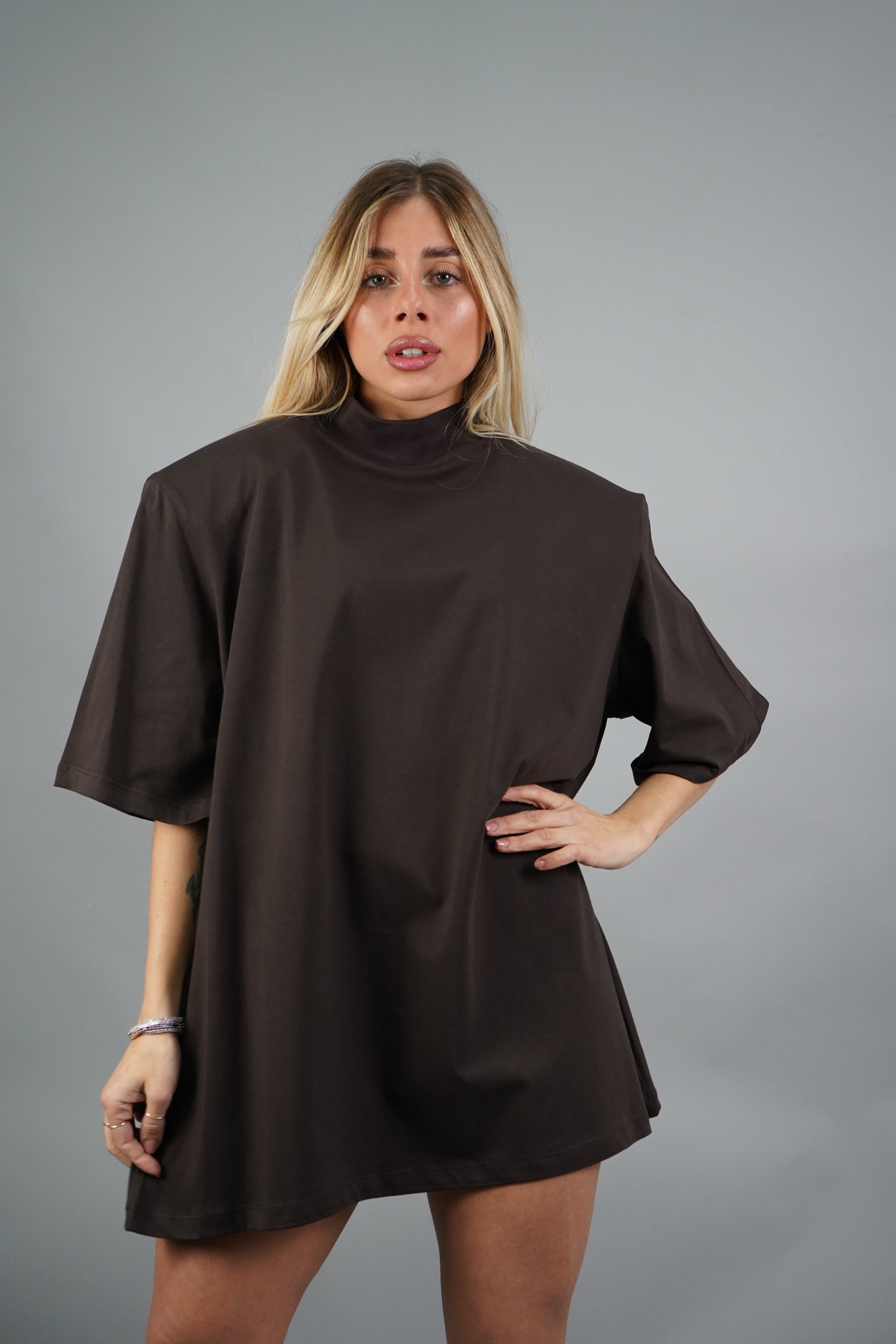 MAXI T-SHIRT CLOE MARRONE