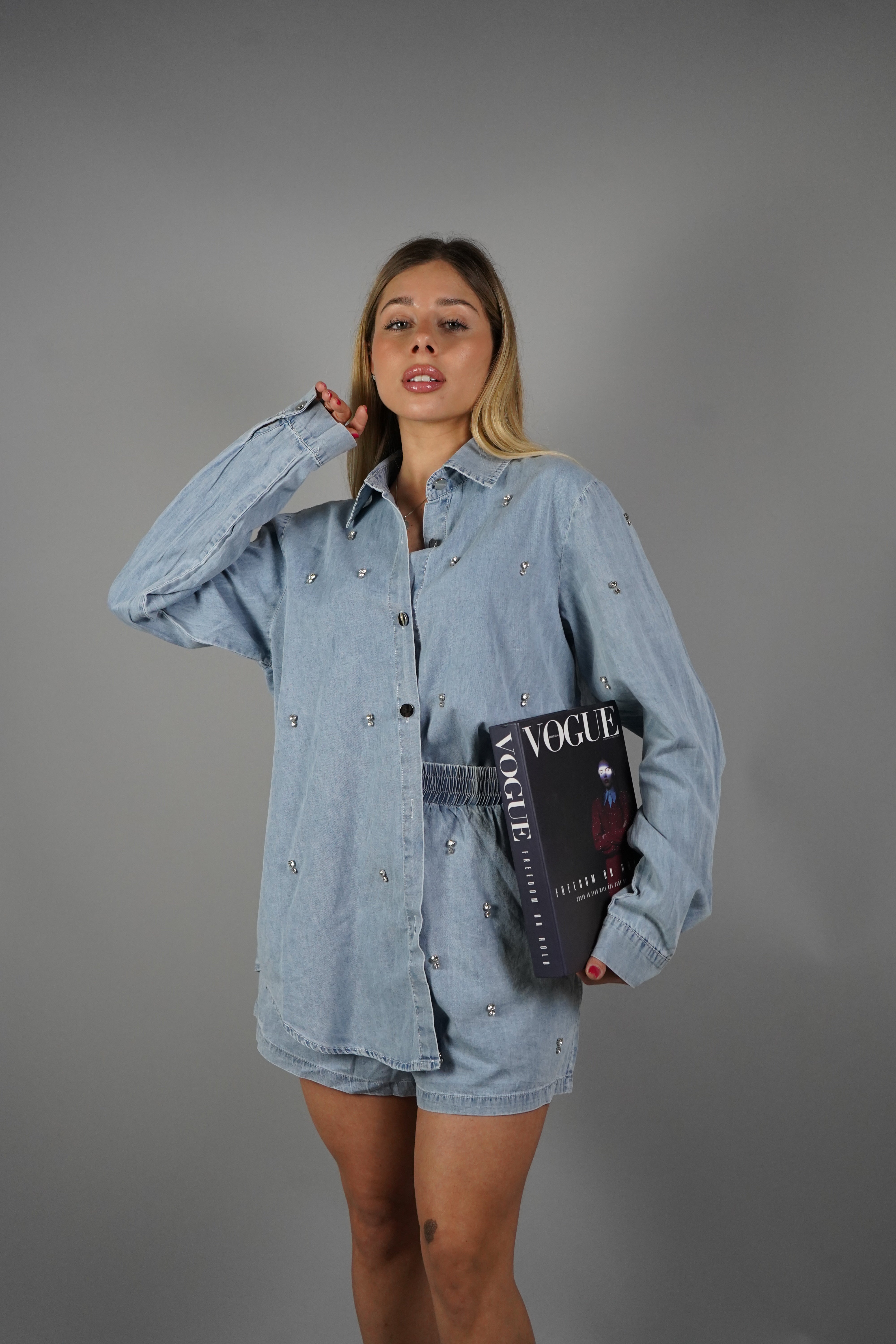 COORDINATO DENIM E STRASS
