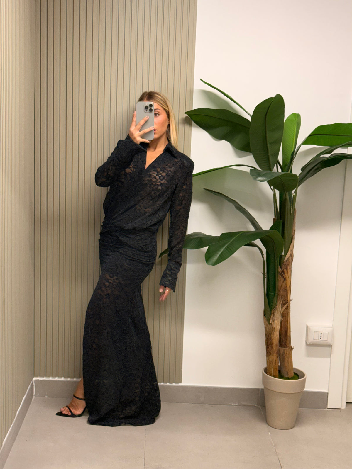 LONG DRESS PRISCILLA BLU