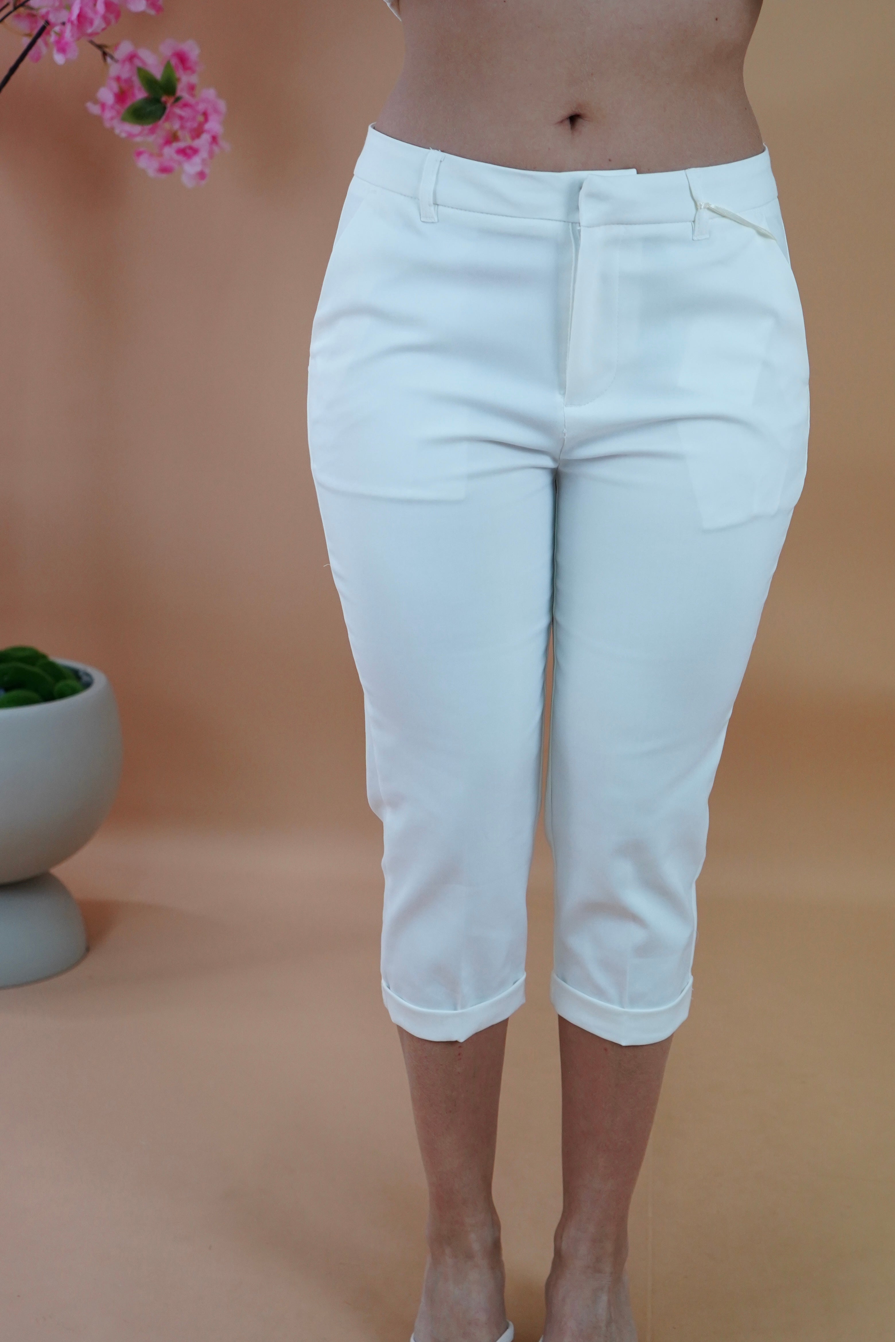 PANTALONE CAPRI BIANCO