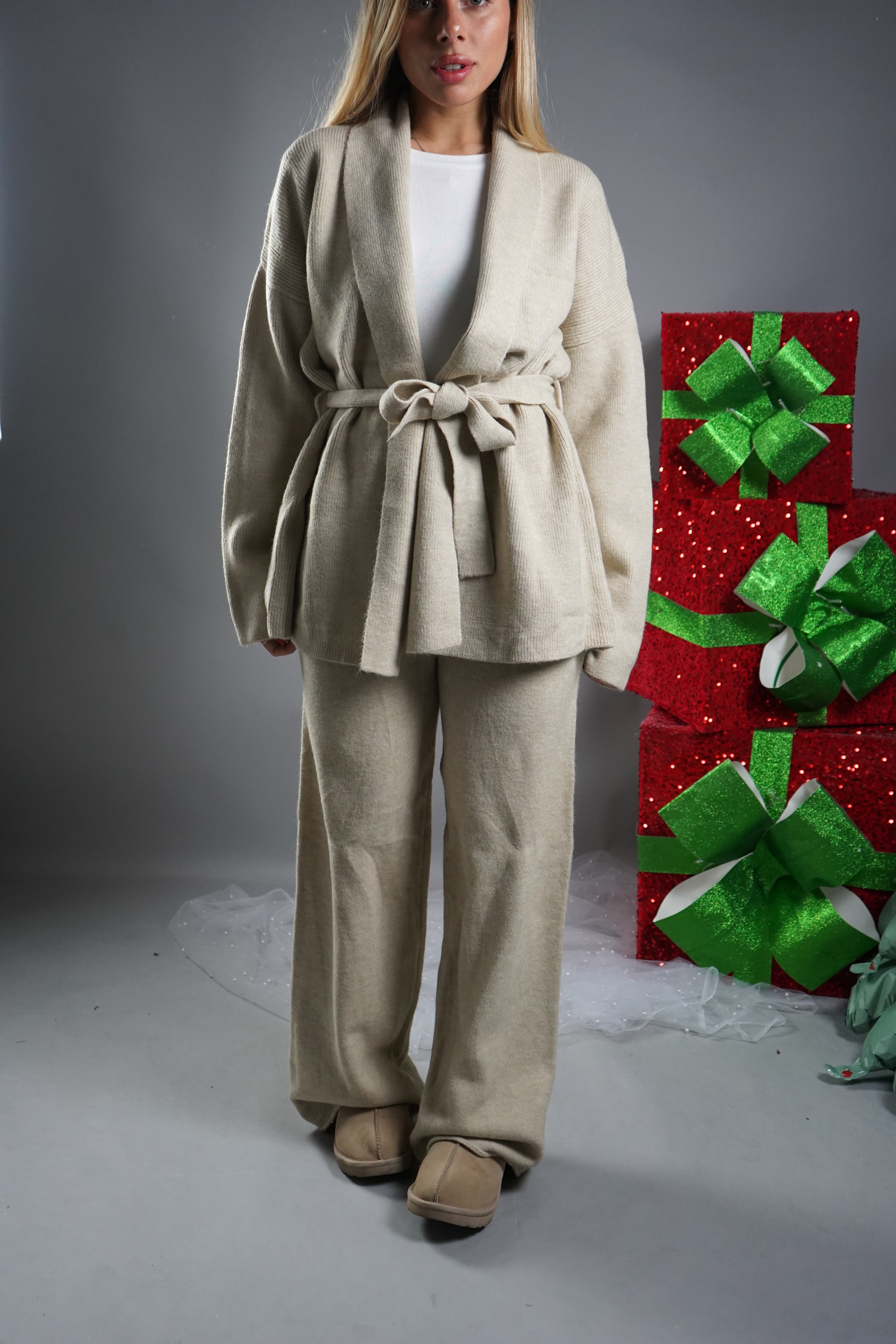 COORDINATO KIMONO IN LANA PANNA