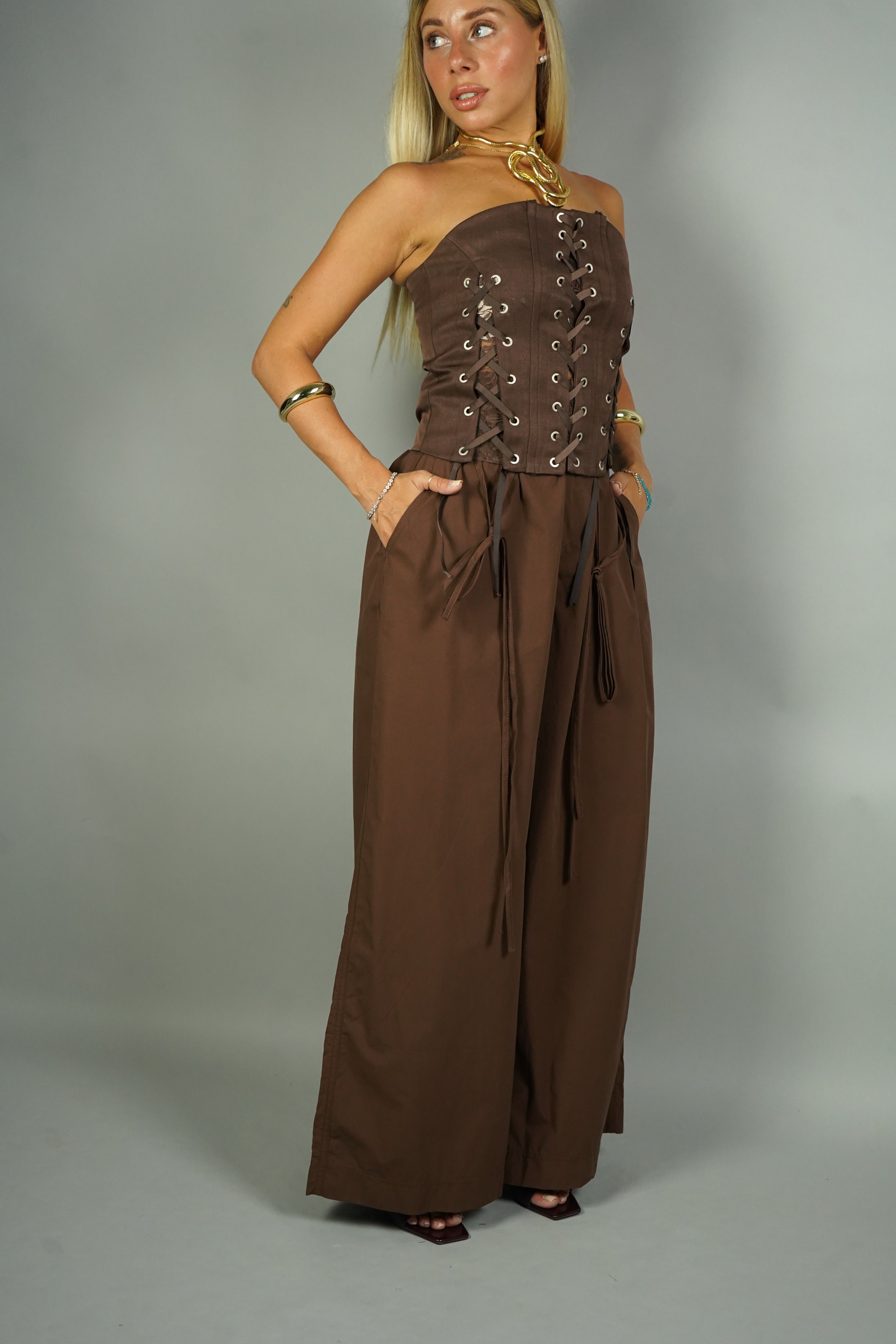 PANTALONE DIANA MARRONE