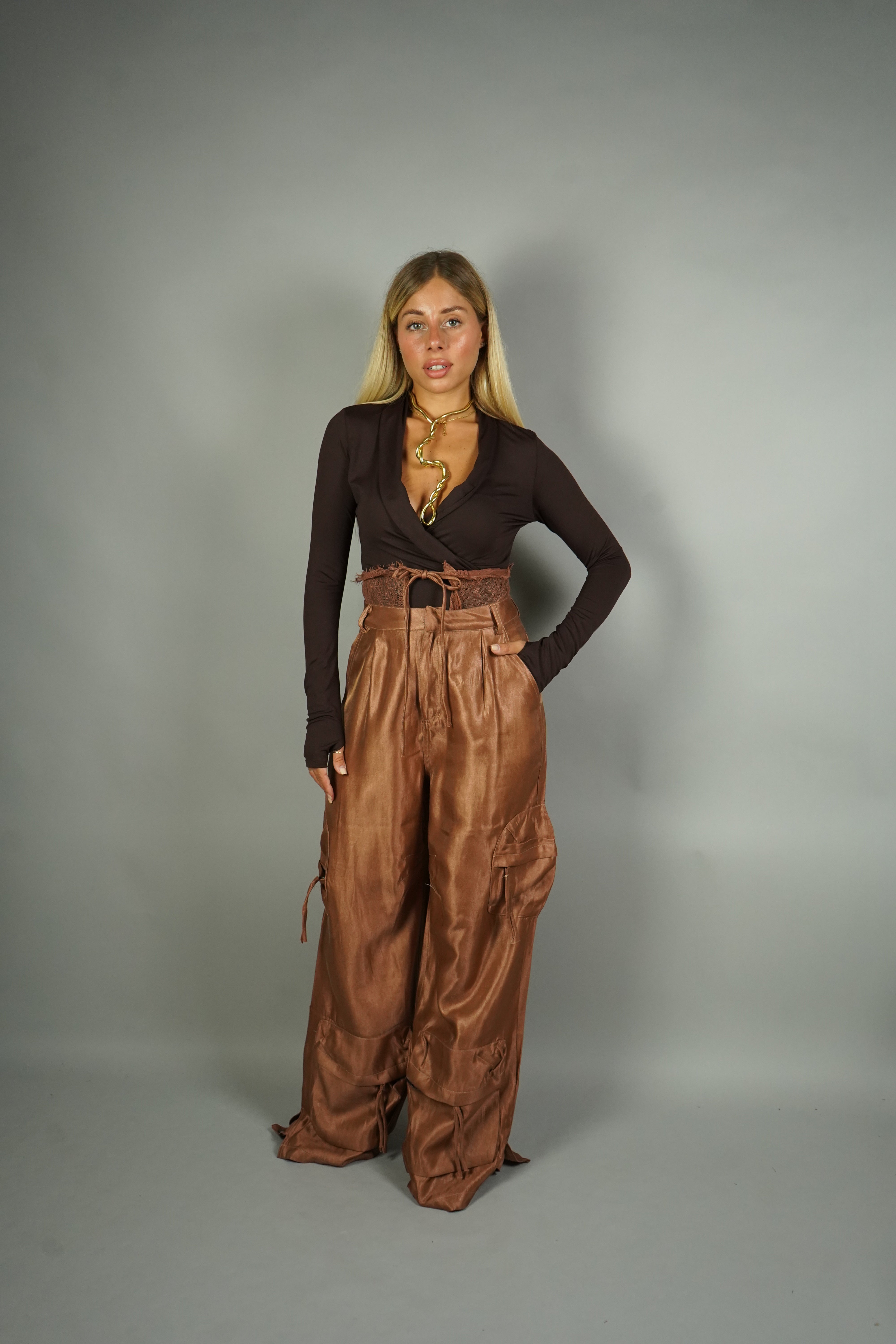 CARGO SATIN HOLLYWOOD ORO ROSA