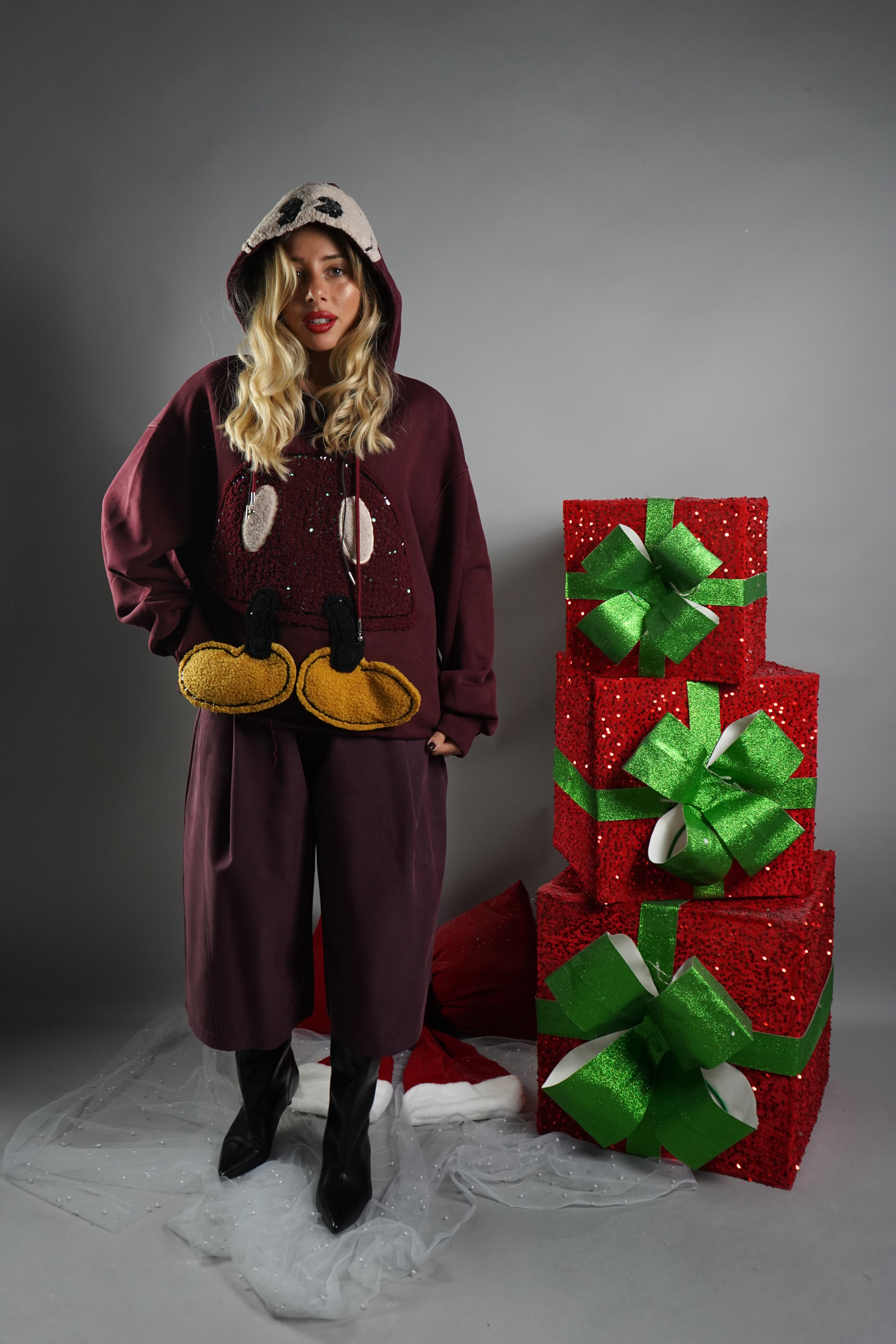 FELPA TOPOLINO LUX BORDEAUX